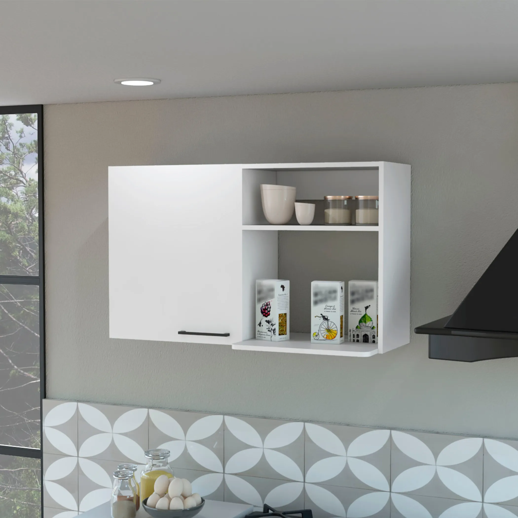 39" White Accent Cabinet With Two Shelves - Image 5