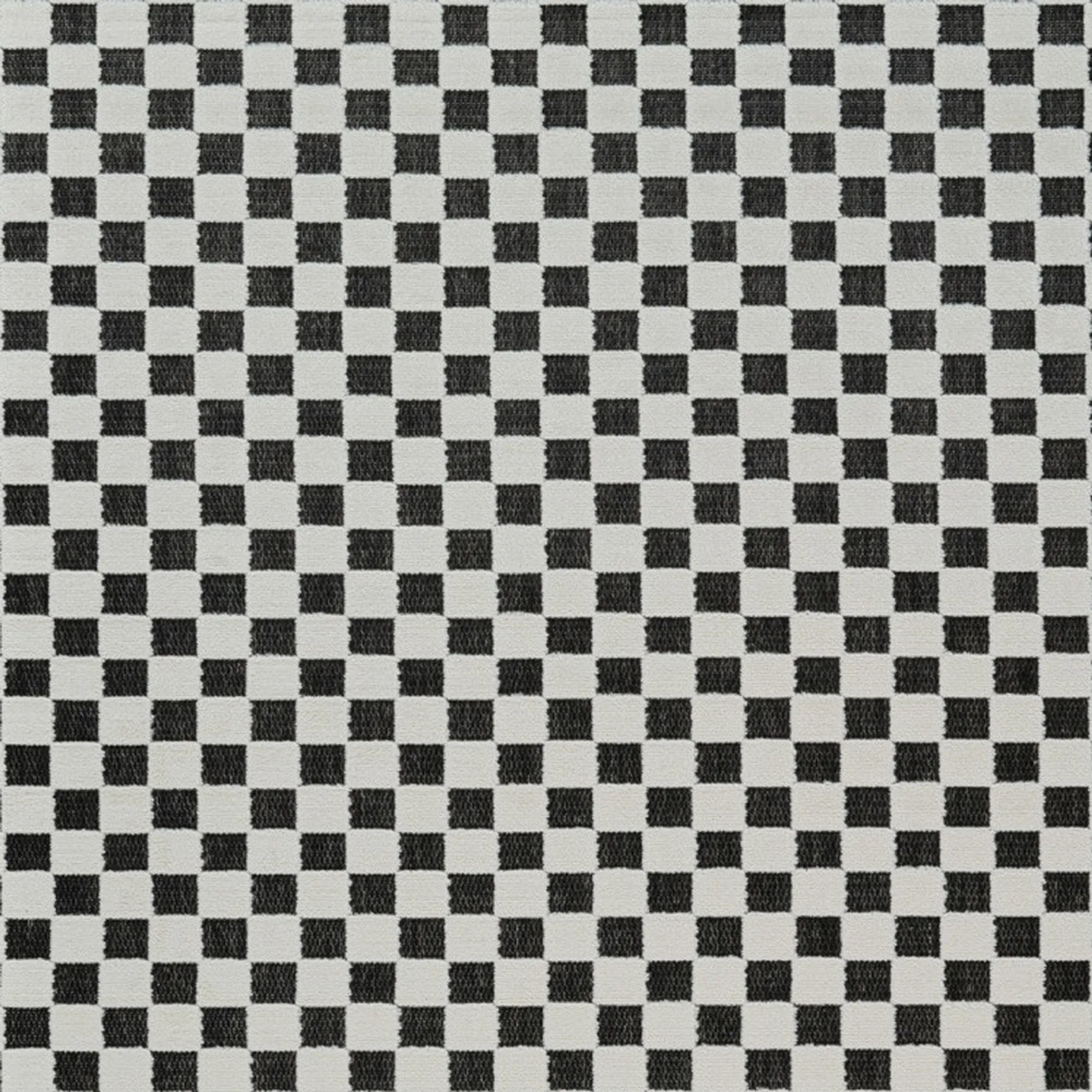 6' X 9' Black and White Geometric Distressed Indoor Outdoor Area Rug - Image 5