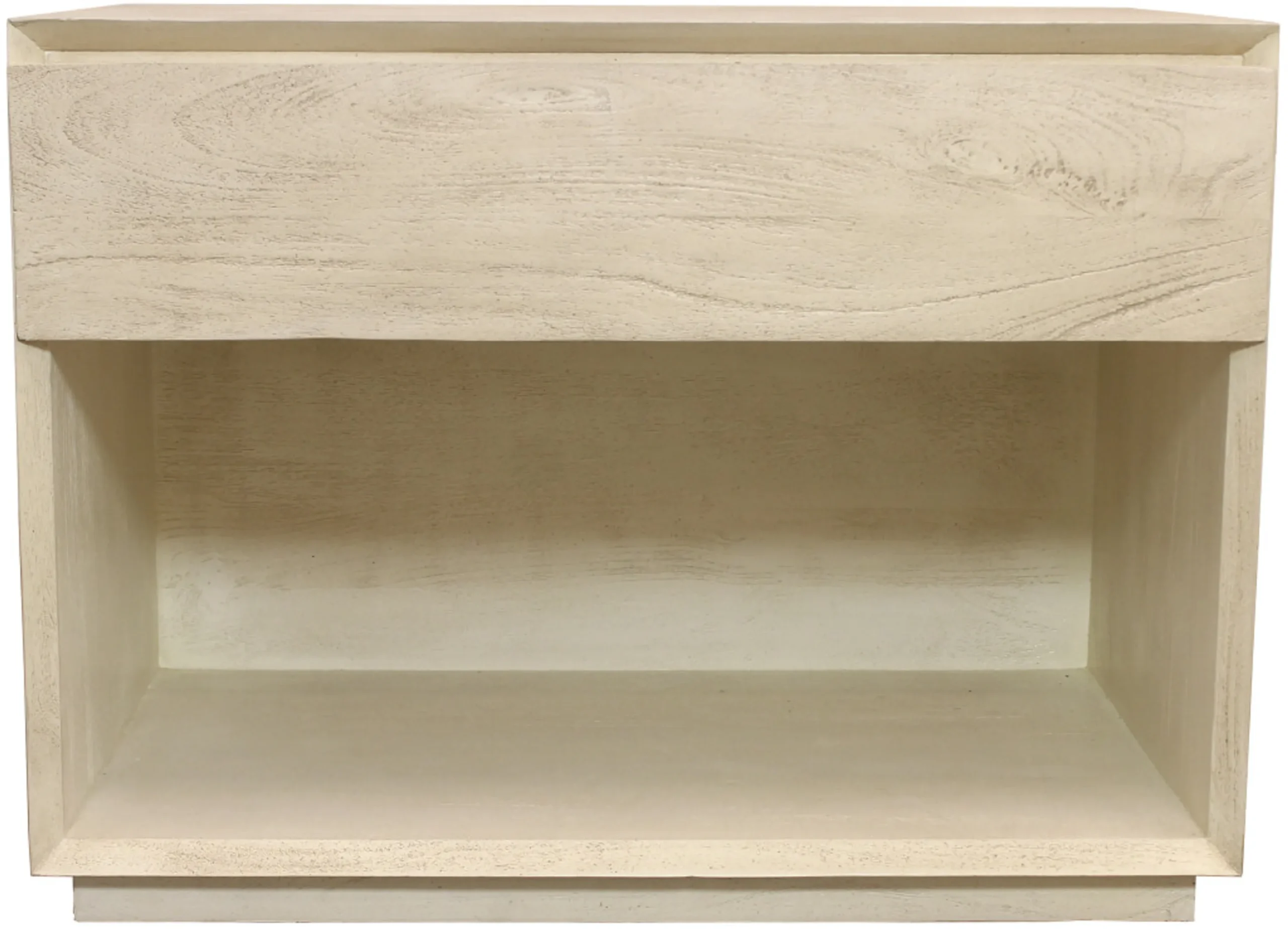 24" Natural One Drawer Solid Wood Nightstand - Image 2