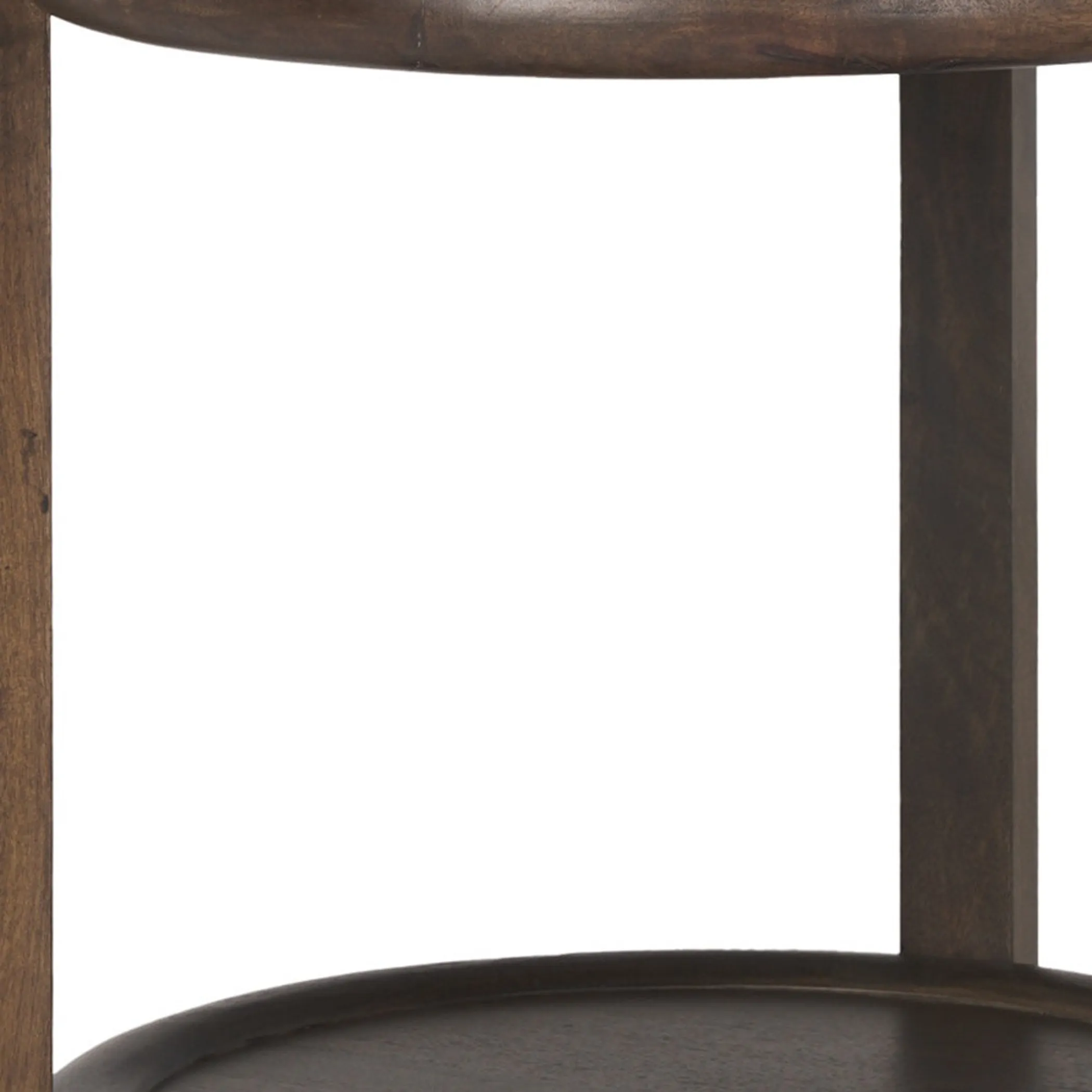 24" Dark Brown Solid Wood Tray Table - Image 4