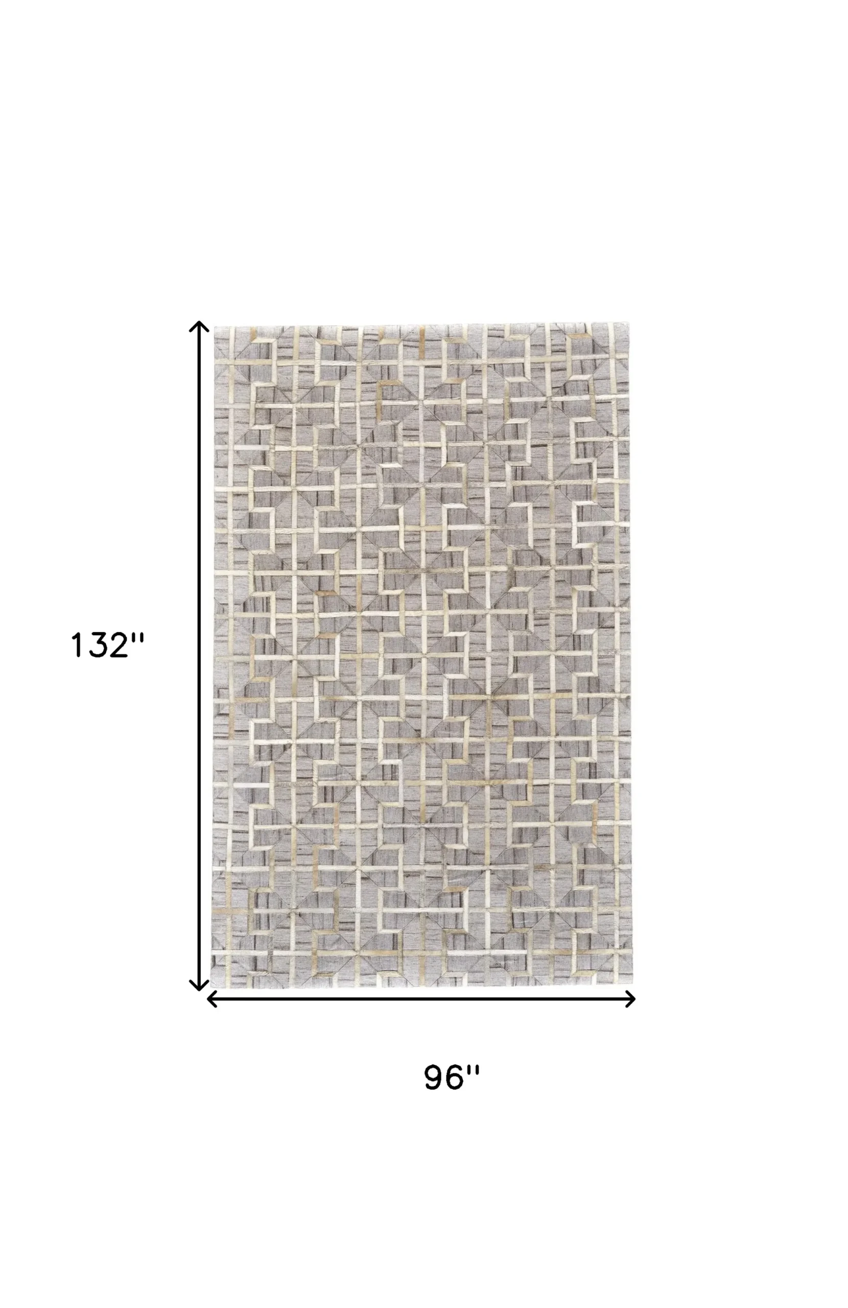 8' X 11' Gray Ivory And Brown Geometric Hand Woven Area Rug - Image 5