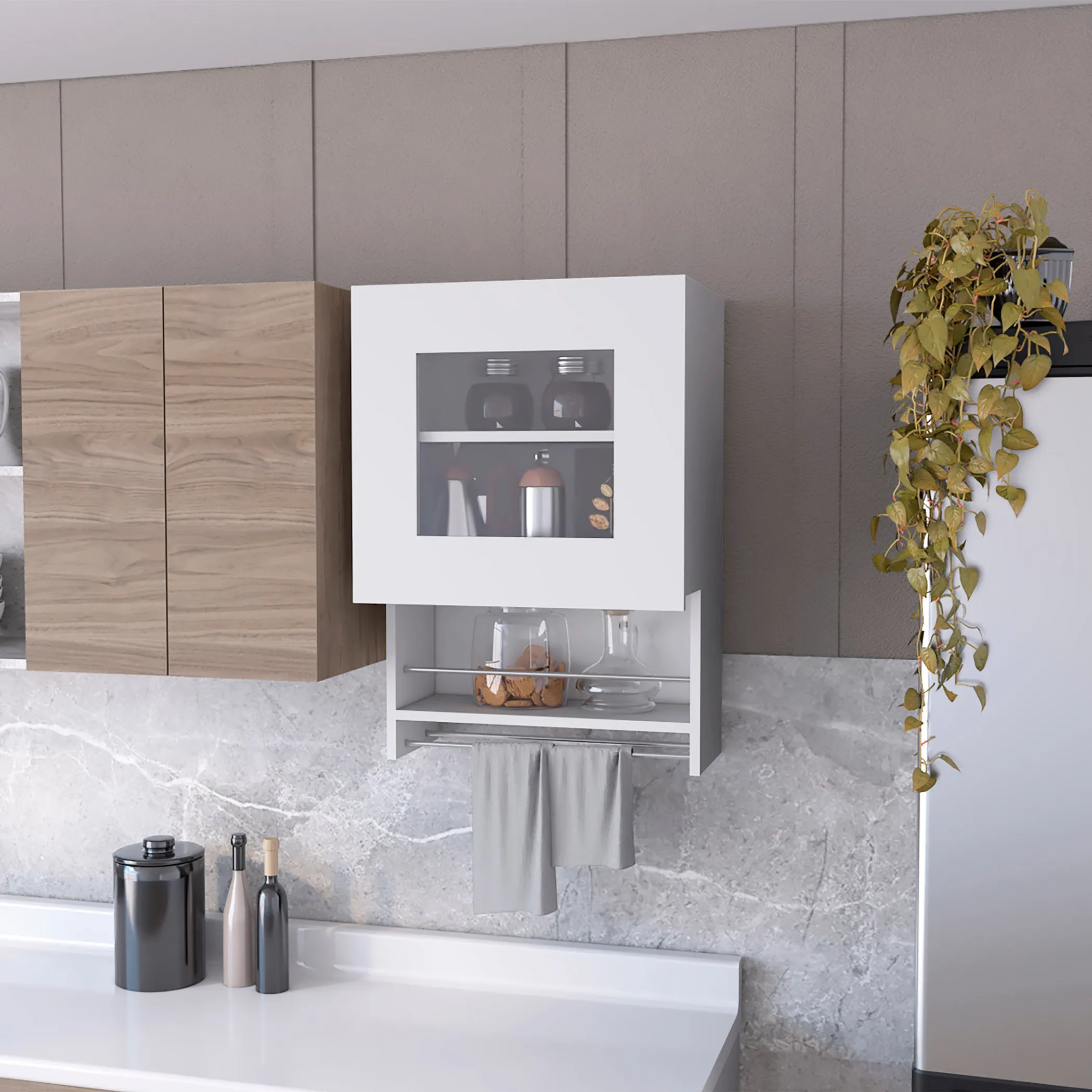 20" White Accent Cabinet With Two Shelves - Image 5