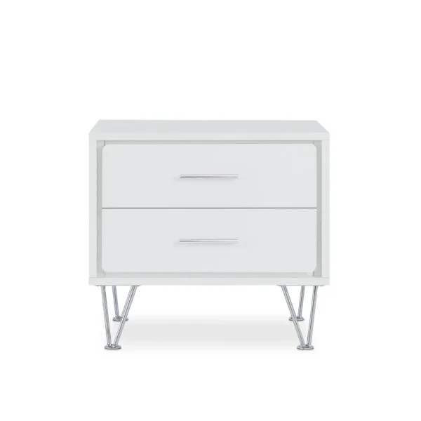 20" White Nightstand With Manufactured Wood Top