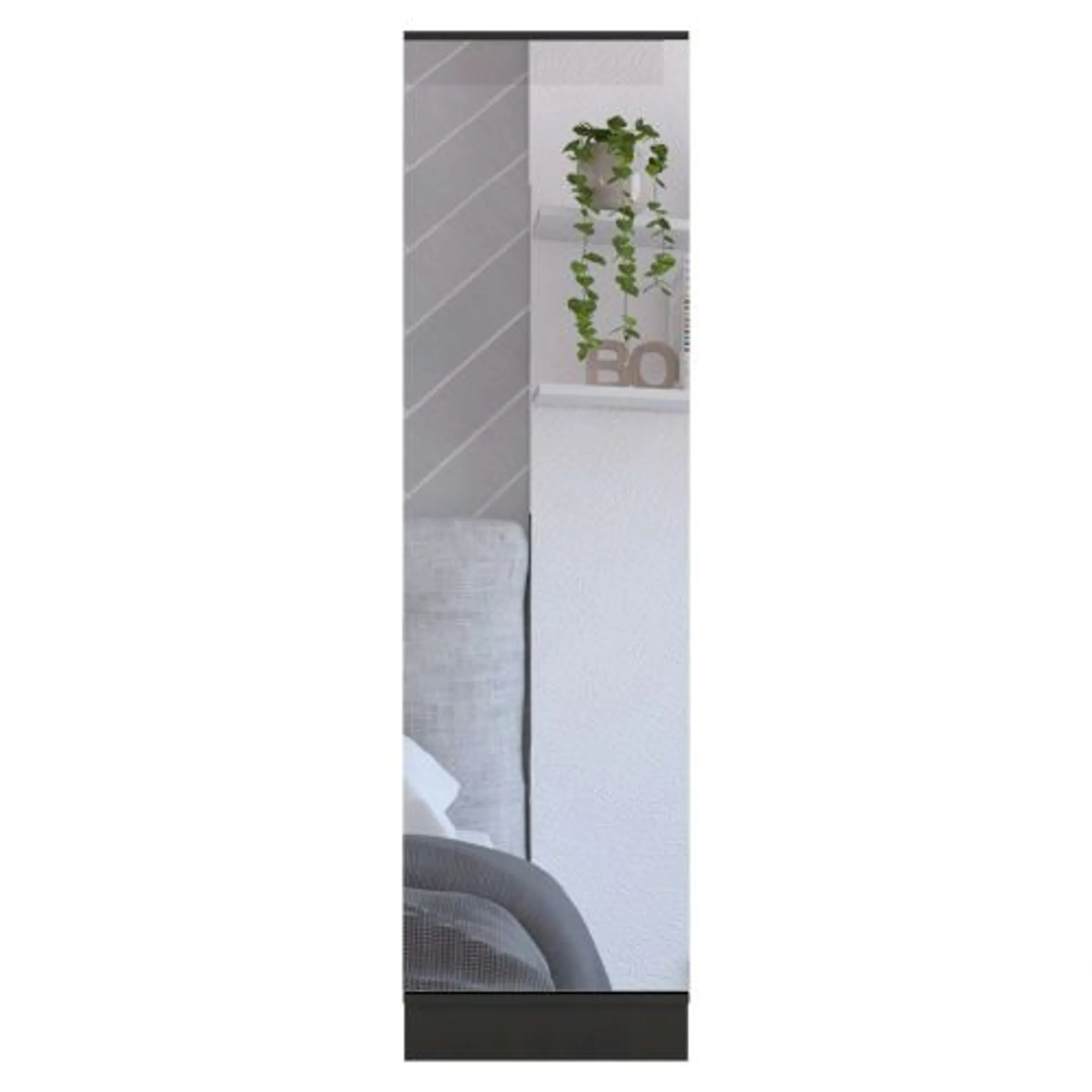 Leto Xl Shoe Rack, Mirror, Five Interior Shelves, Single Door Cabinet - Image 3