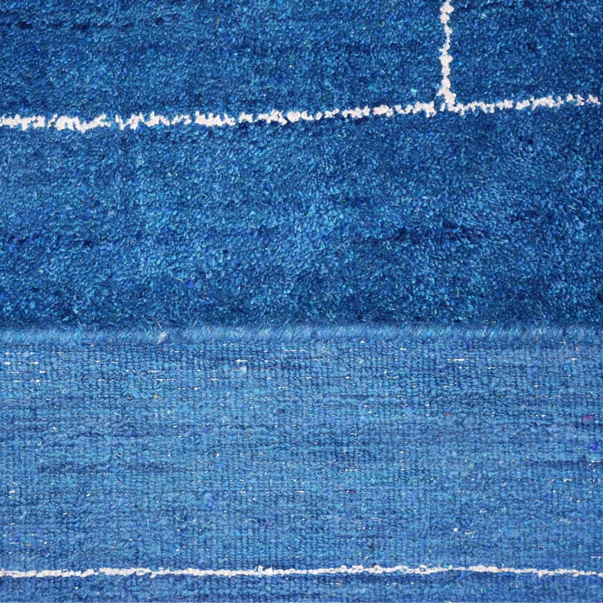 Rugsotic Carpets Hand Knotted Loom Silk Mix Area Rug Geometric - Image 6