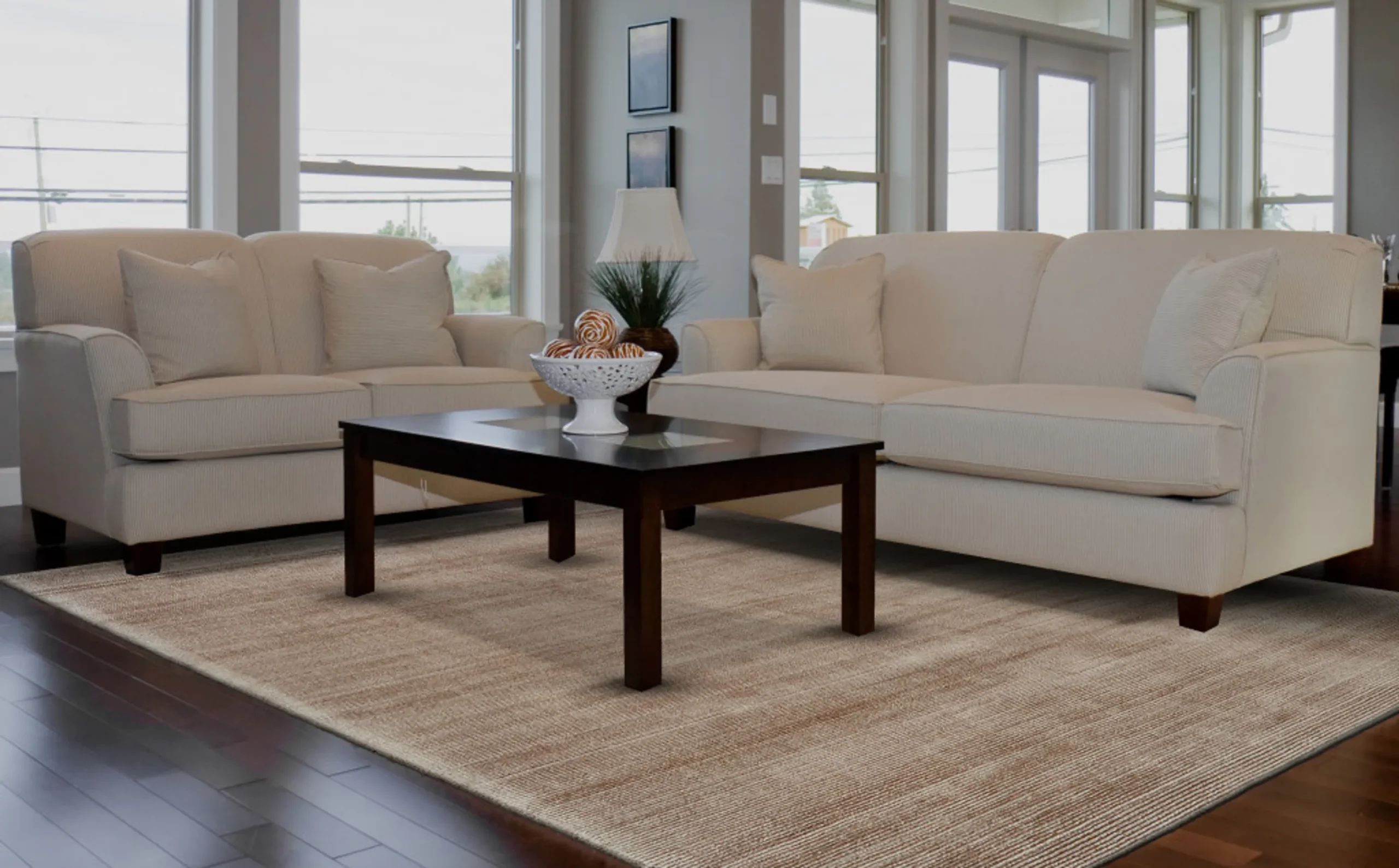 4' X 6' Tan Ivory And Taupe Hand Woven Area Rug - Image 3