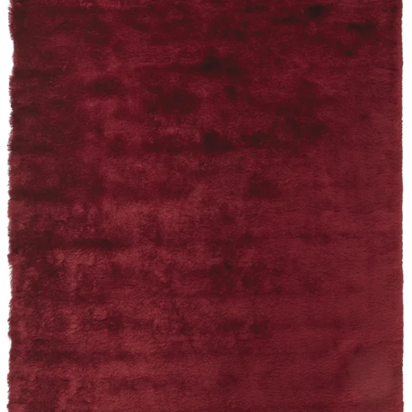 5' X 8' Red And Purple Shag Tufted Handmade Area Rug