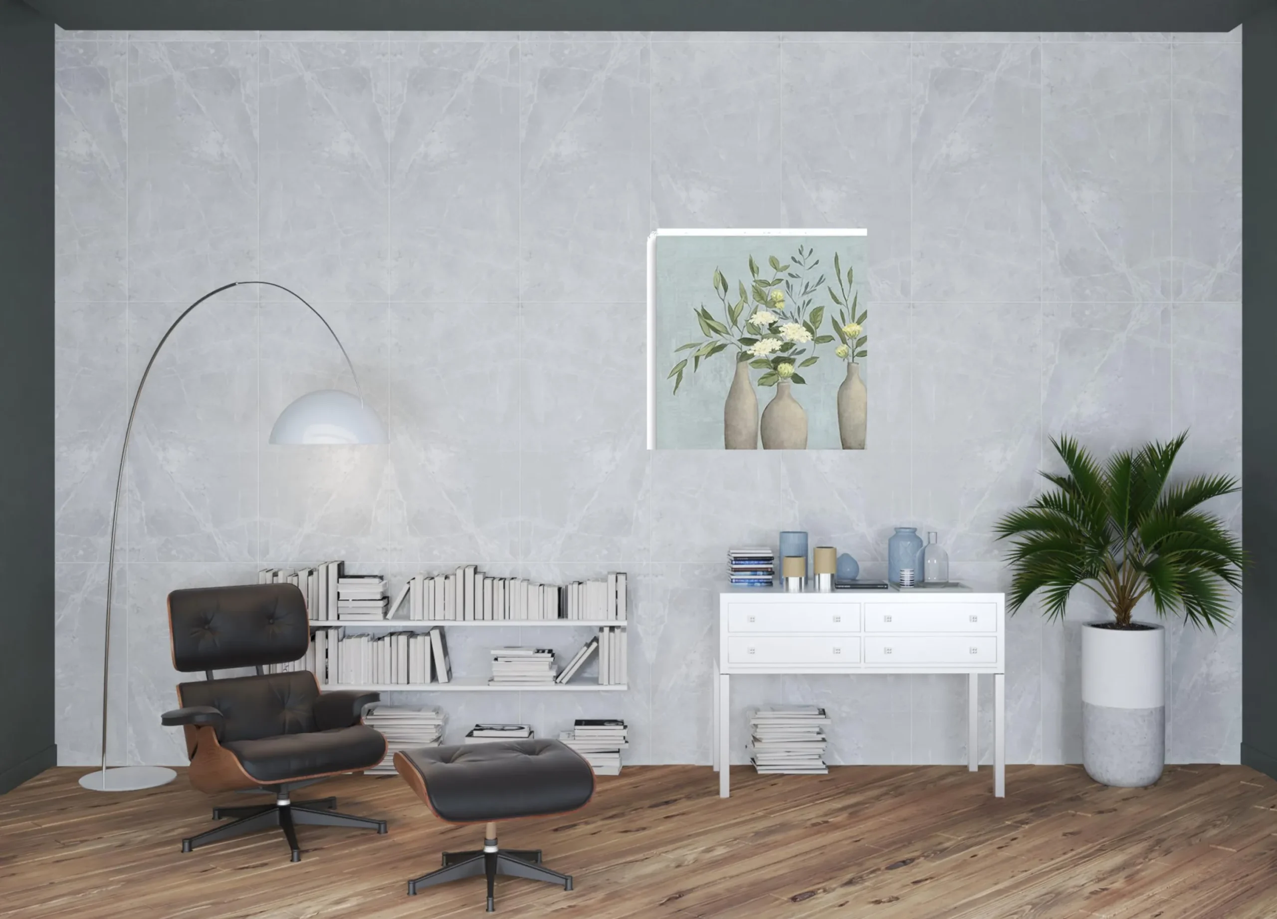 Bohemian Flowers In Ceramic Vases Unframed Print Wall Art - Image 6