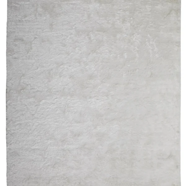 5' X 8' White Shag Tufted Handmade Area Rug
