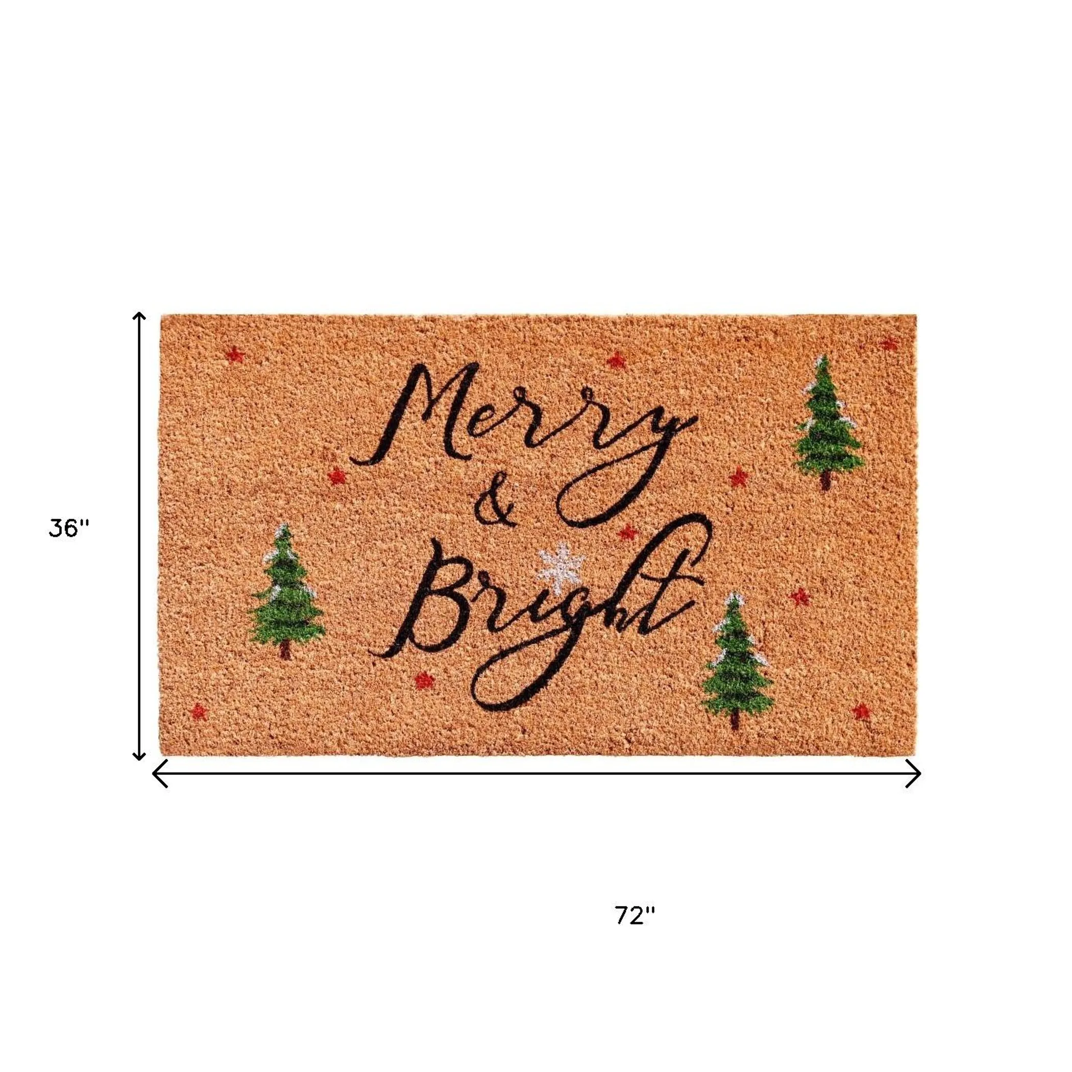 Christmas Merry and Bright Outdoor Coir Door Mat - Image 4