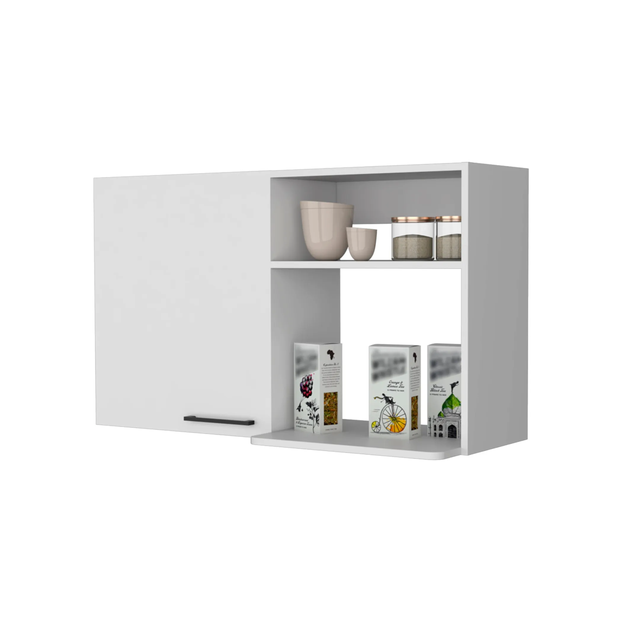 39" White Accent Cabinet With Two Shelves - Image 3