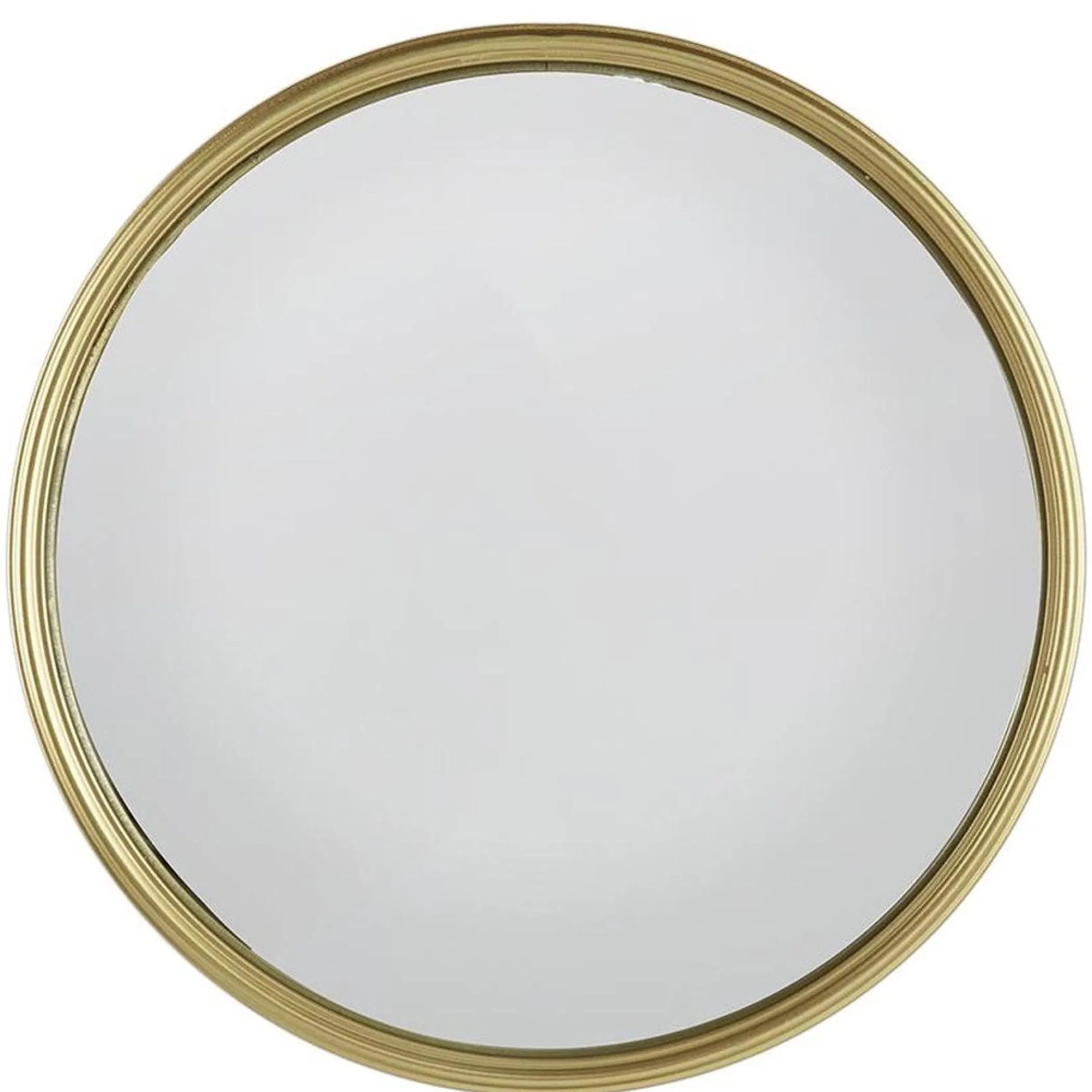 15" Gold Round Iron Textured Framed Accent Mirror - Image 3