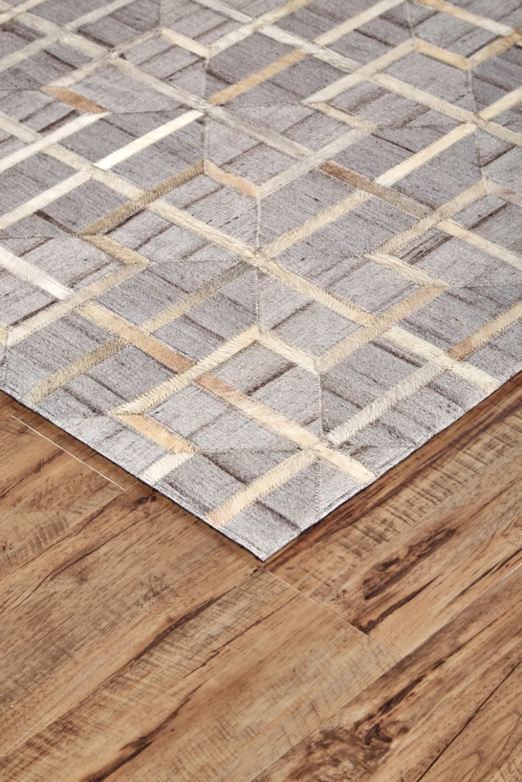 8' X 11' Gray Ivory And Brown Geometric Hand Woven Area Rug - Image 4