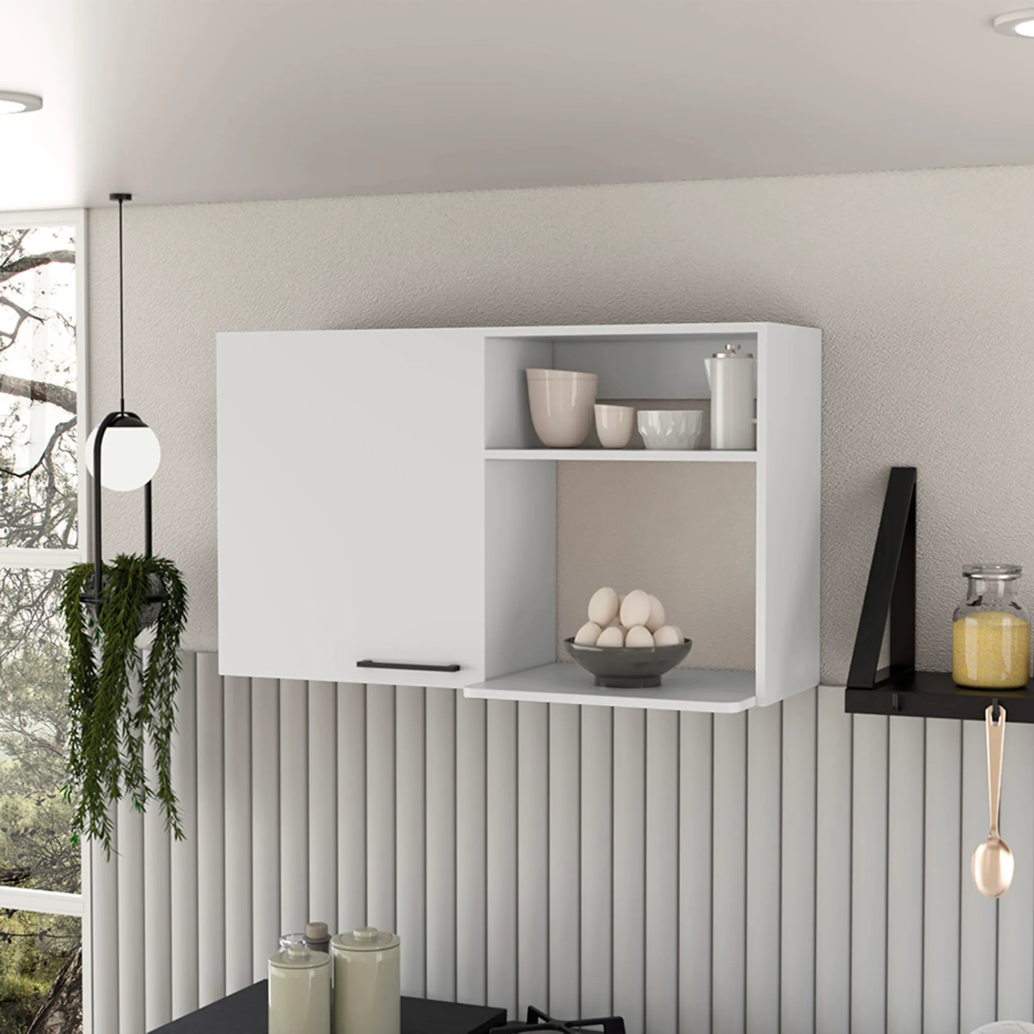 Wood Wall Mounted Accent Cabinet With Single Door - Image 6