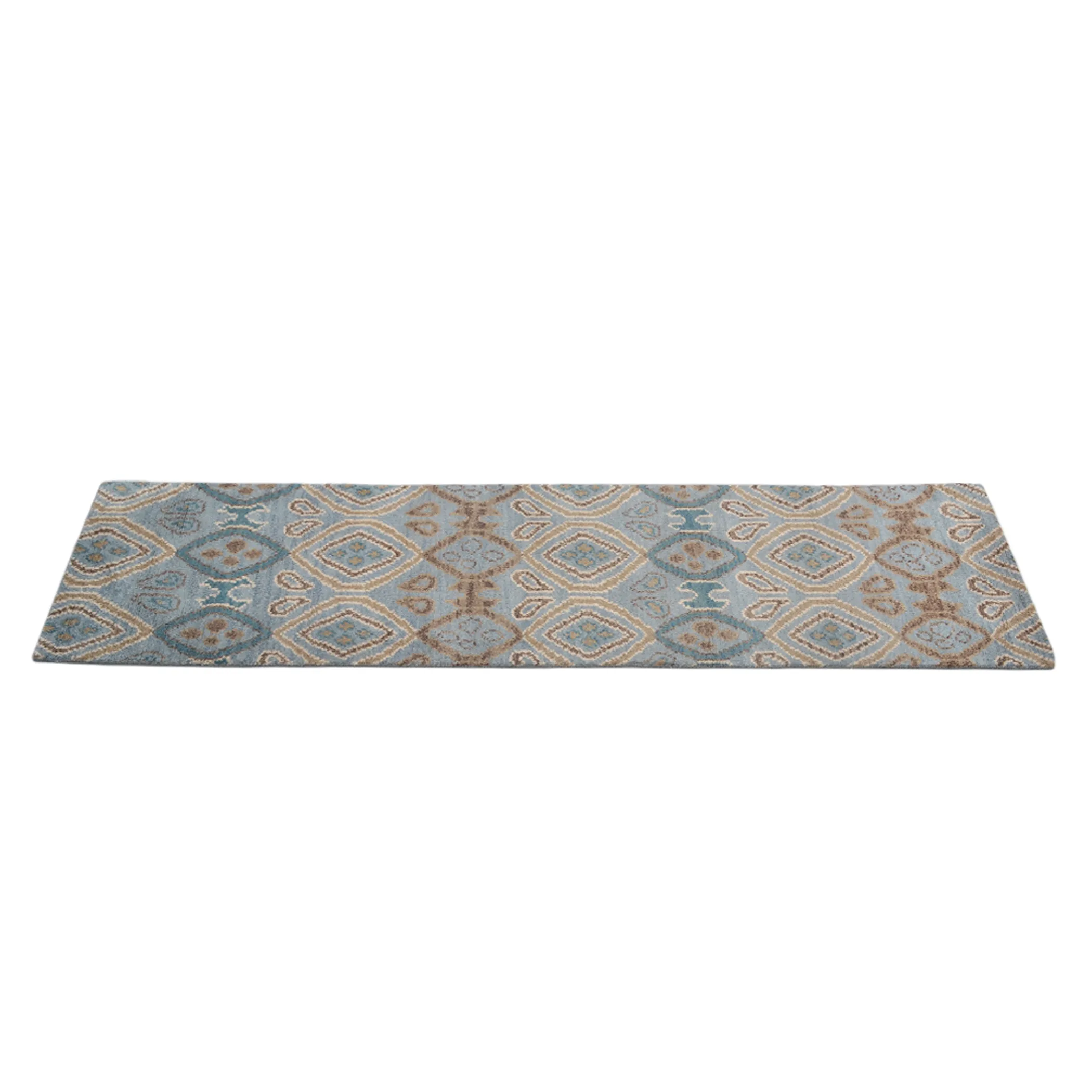 Rugsotic Carpets Hand Knotted Wool 2'6''x10' Runner Area Rug Geometric - Image 4