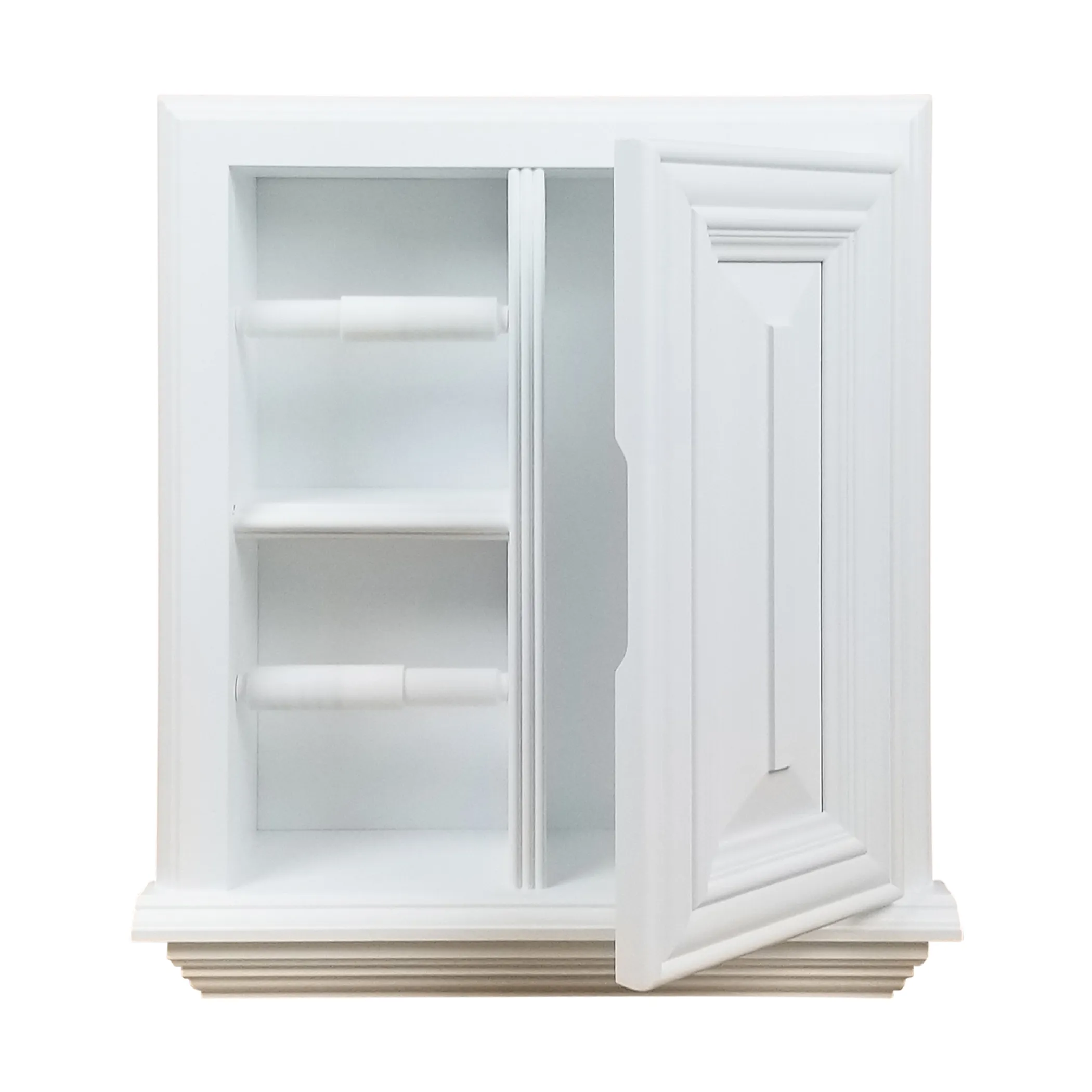 Haile Solid Wood Recessed Toilet Paper Holder with Cabinet - Image 3