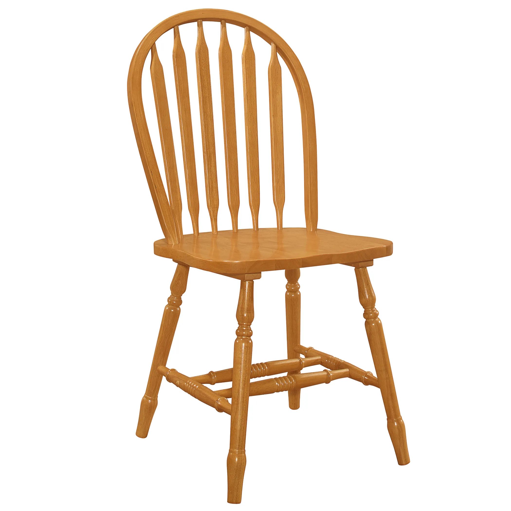 Sunset Trading Oak Selections Windsor Arrowback Dining Chair | Light Oak Finish Solid Wood | Set of 4 Sidechairs - Image 4