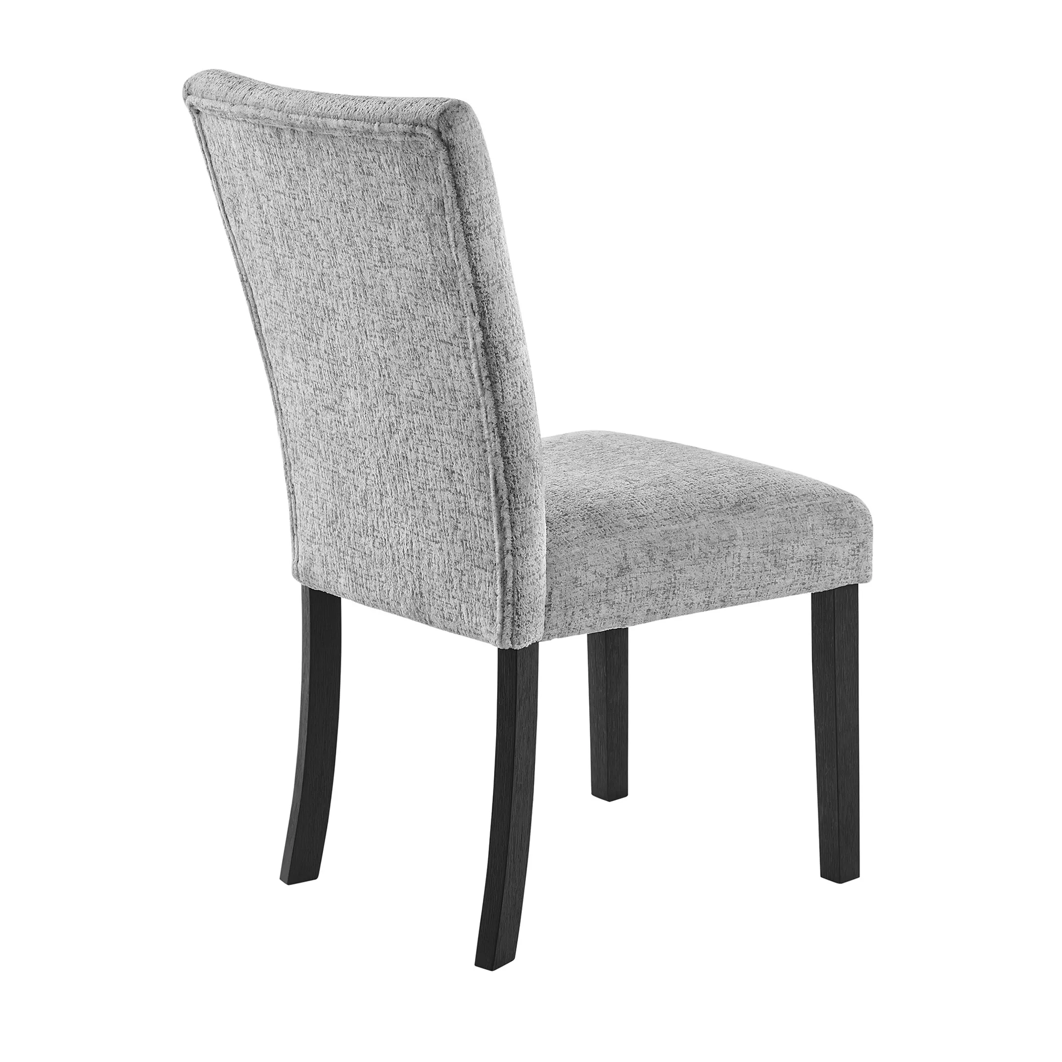 Set of Two Light Upholstered Fabric And Wood Dining Side Chairs - Image 6