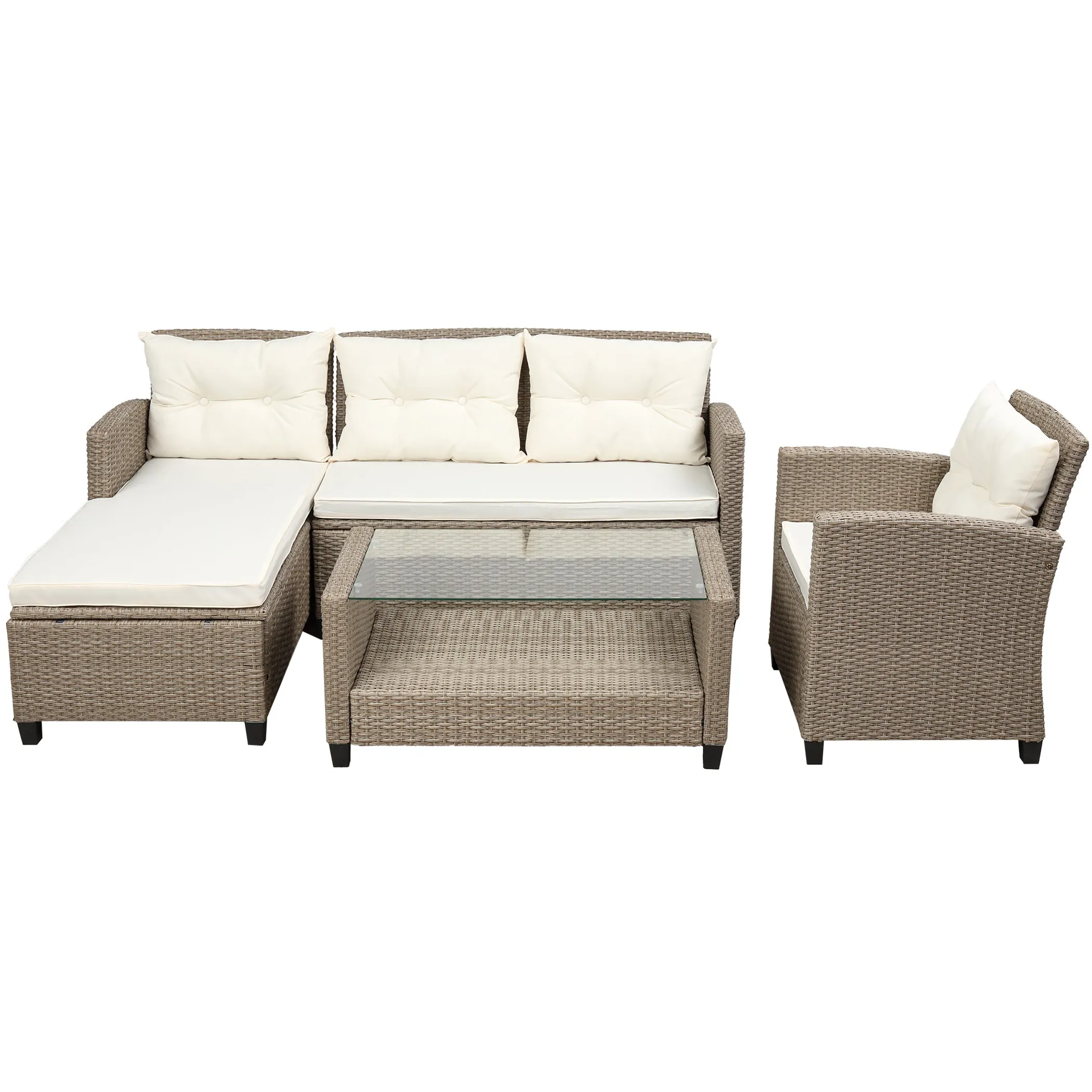 Set Of 4 Piece Outdoor, Patio Furniture - Image 2