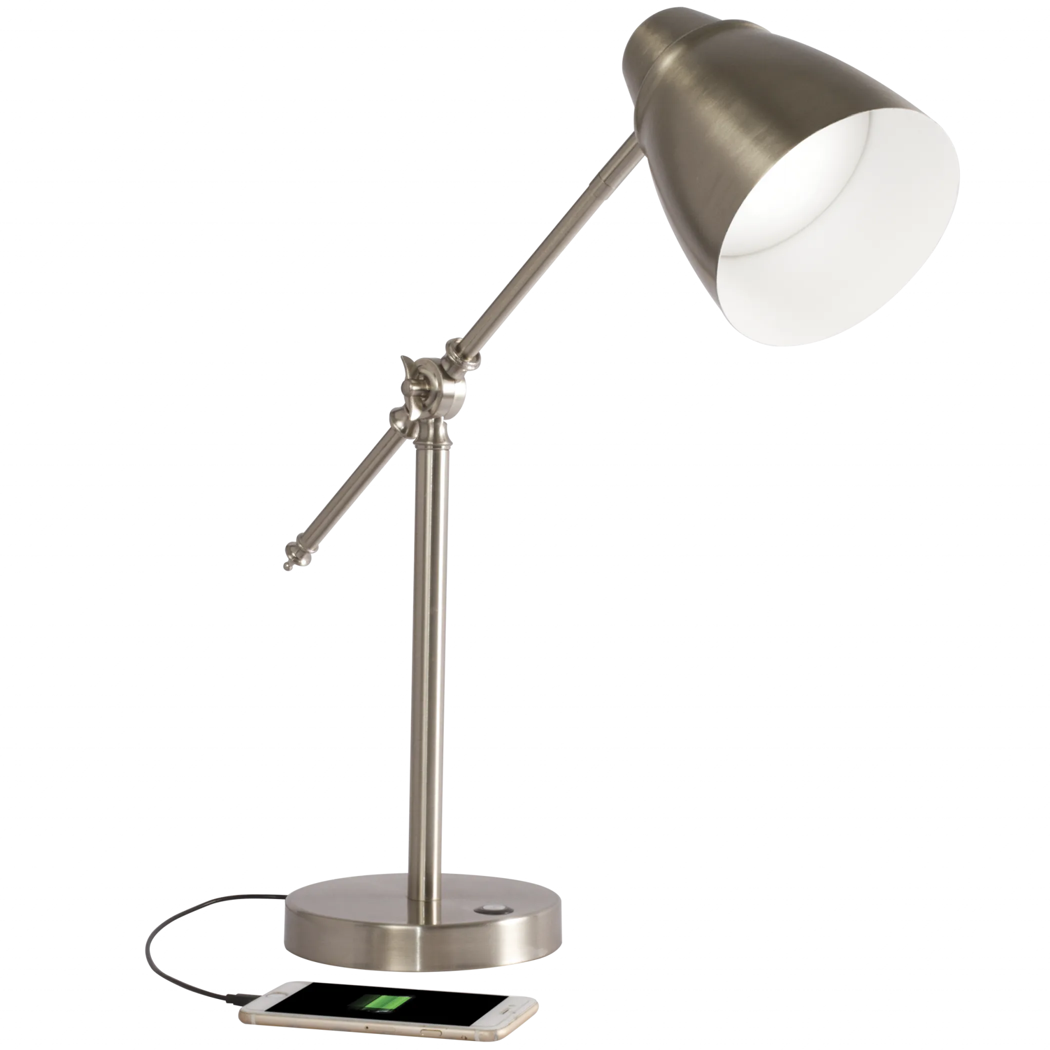 Brushed Silver LED Adjustable Desk Lamp - Image 4