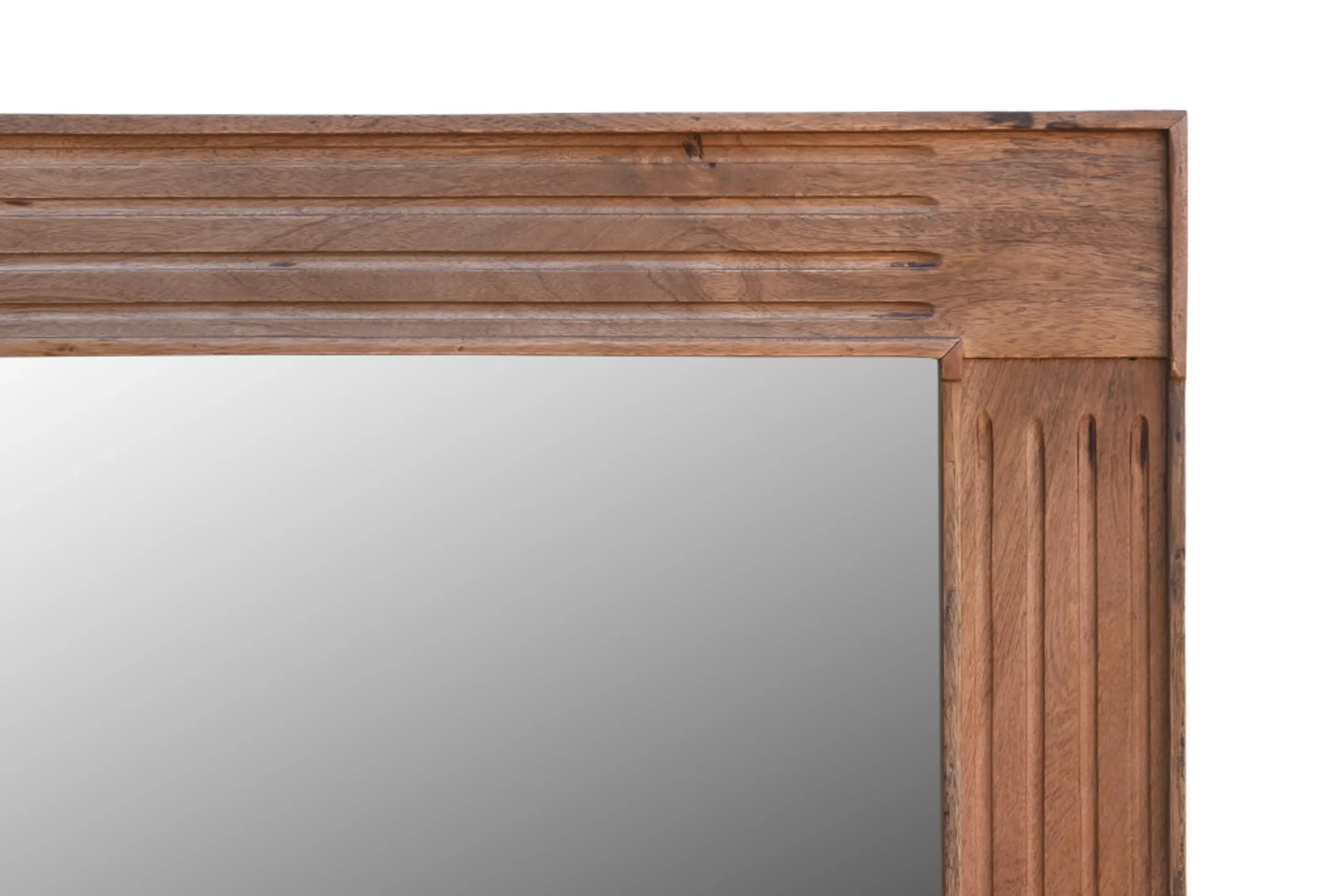 46" Brown Dresser Solid Wood Mirror - Image 4