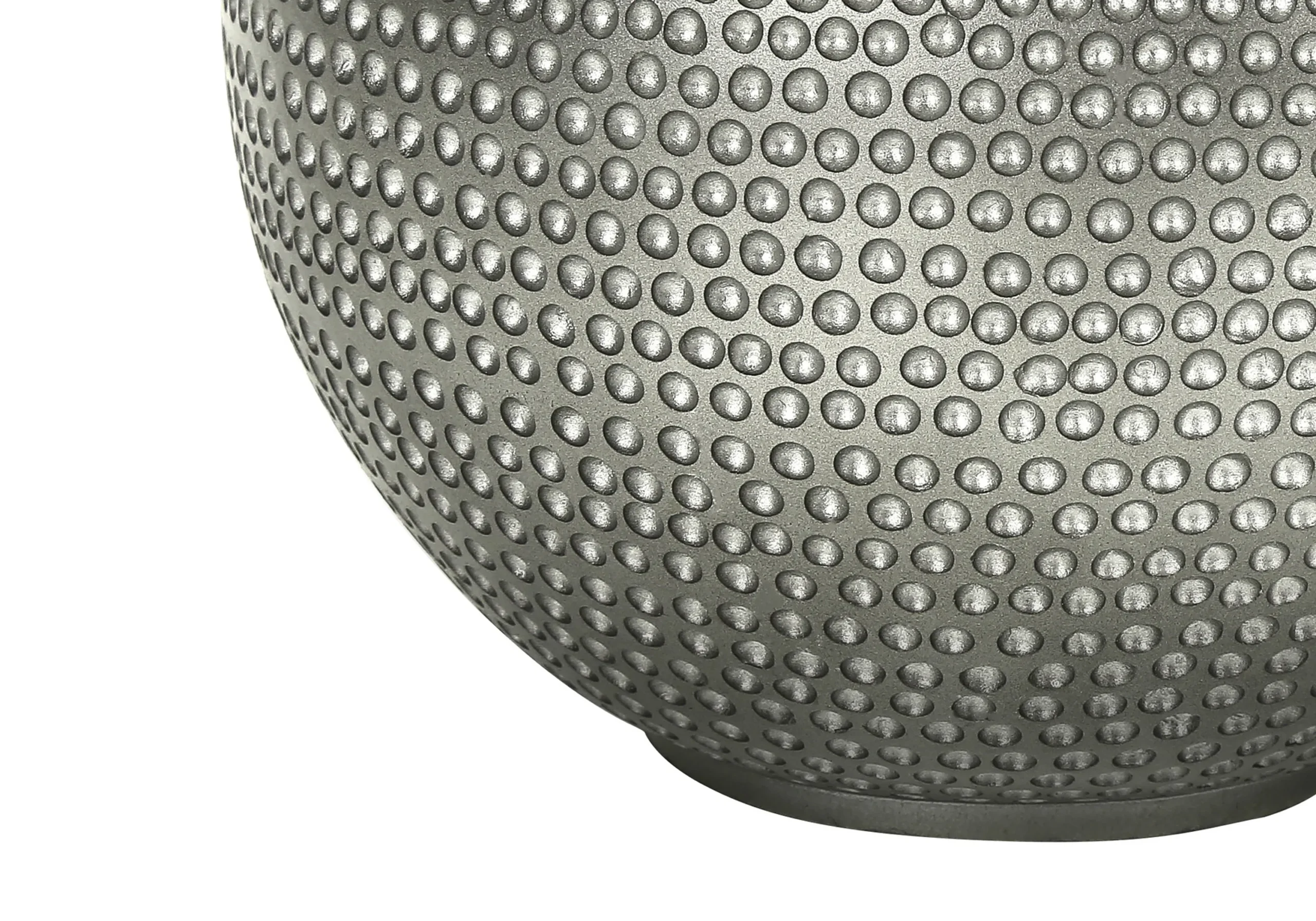 19" Gray Round Table Lamp With Ivory Drum Shade - Image 4