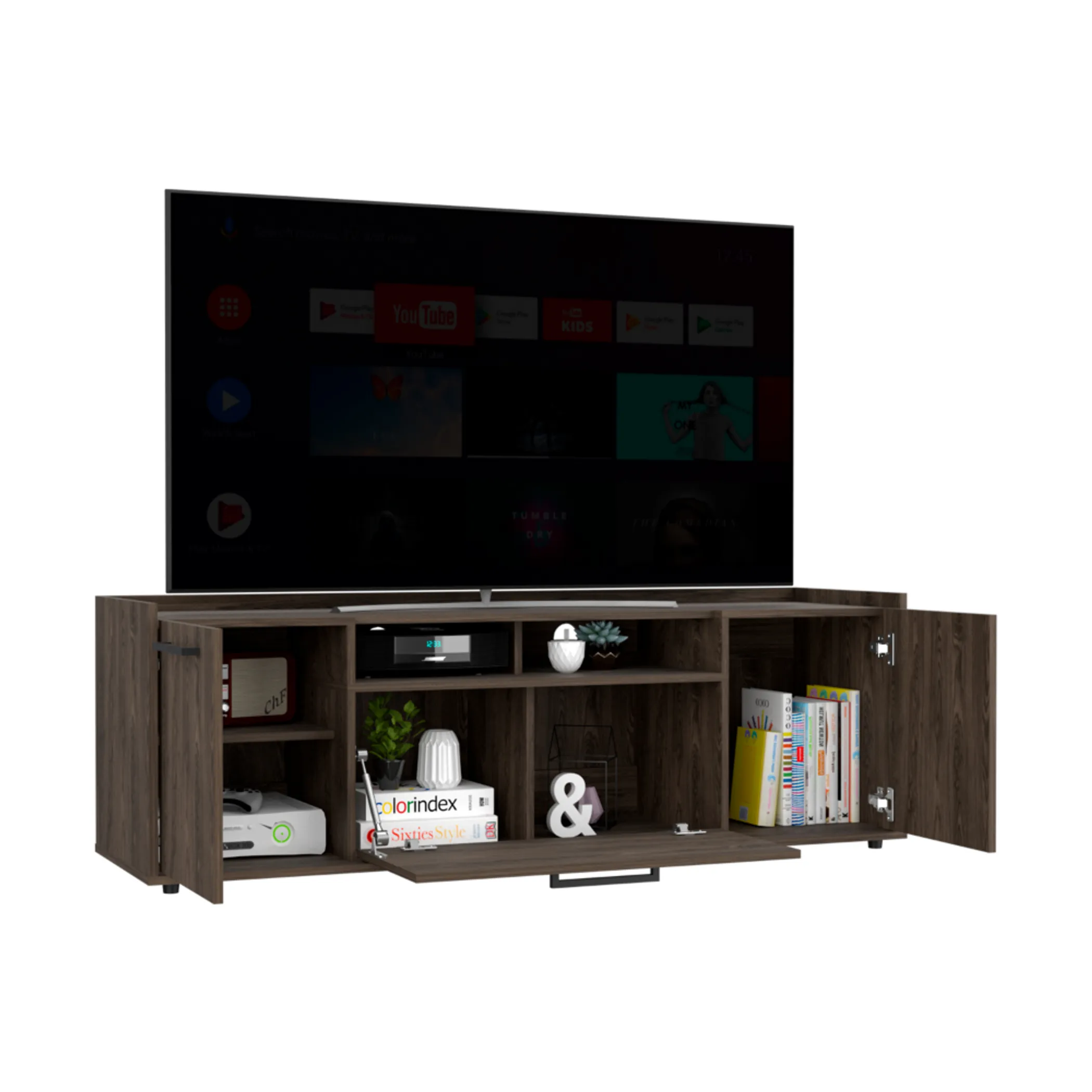 Lyon Tv Stand for TVs up to 55, One Cabinet, Double Door - Image 5
