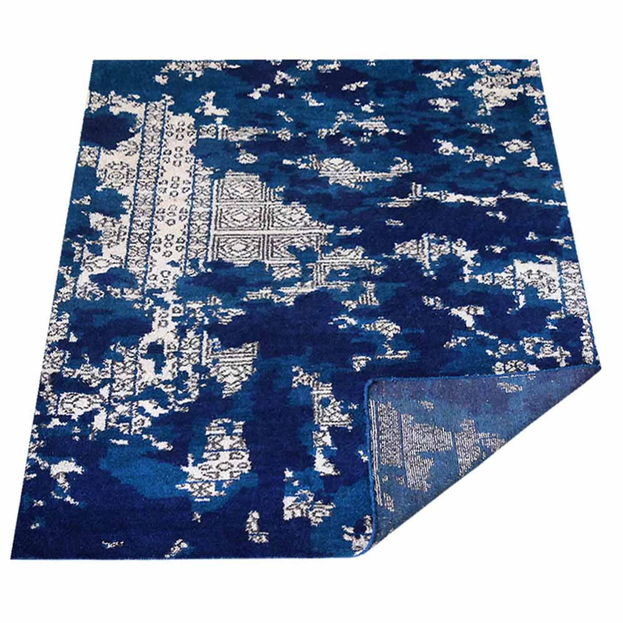 Rugsotic Carpets Hand Knotted Silk Area Rug Abstract - Image 5