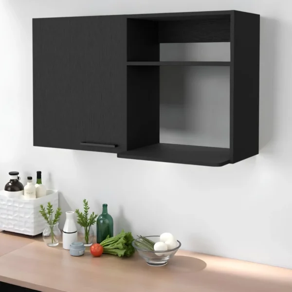 39" Black Accent Cabinet With Two Shelves
