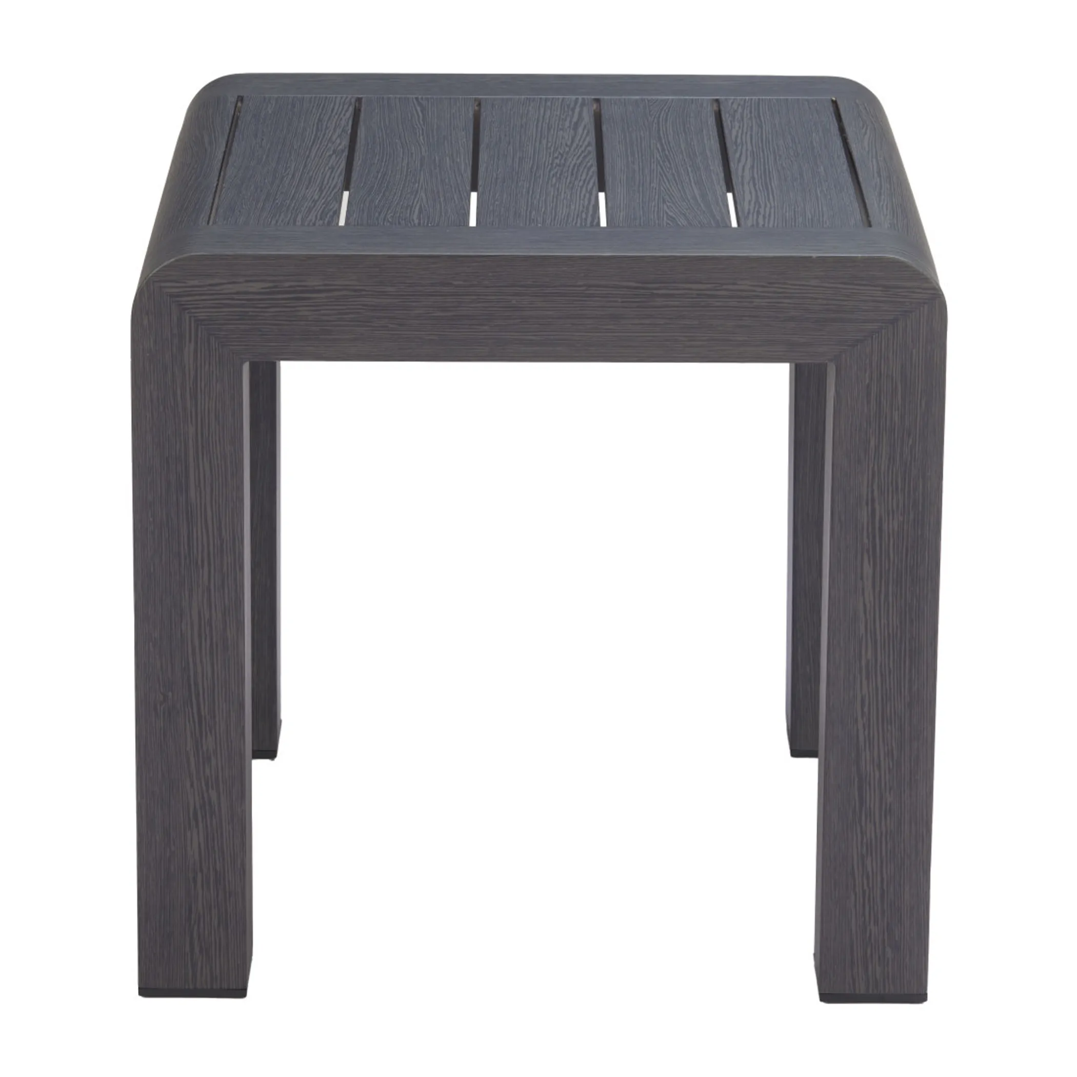 23" Black Aluminum Square Outdoor Side Table - Image 3