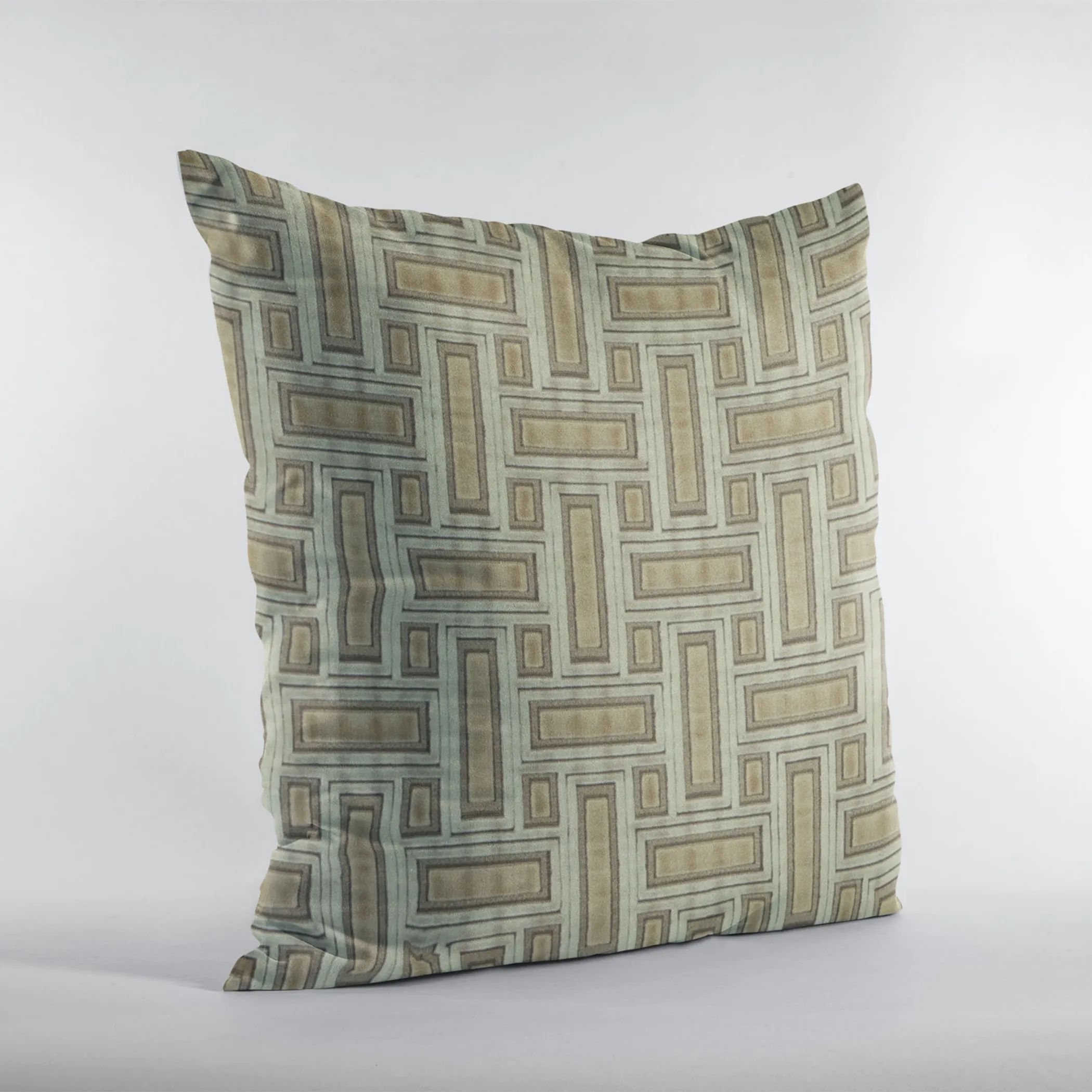 Plutus Bronze Stony Cut Velvet, Some Sparkle To It Luxury Throw Pillow - Image 3