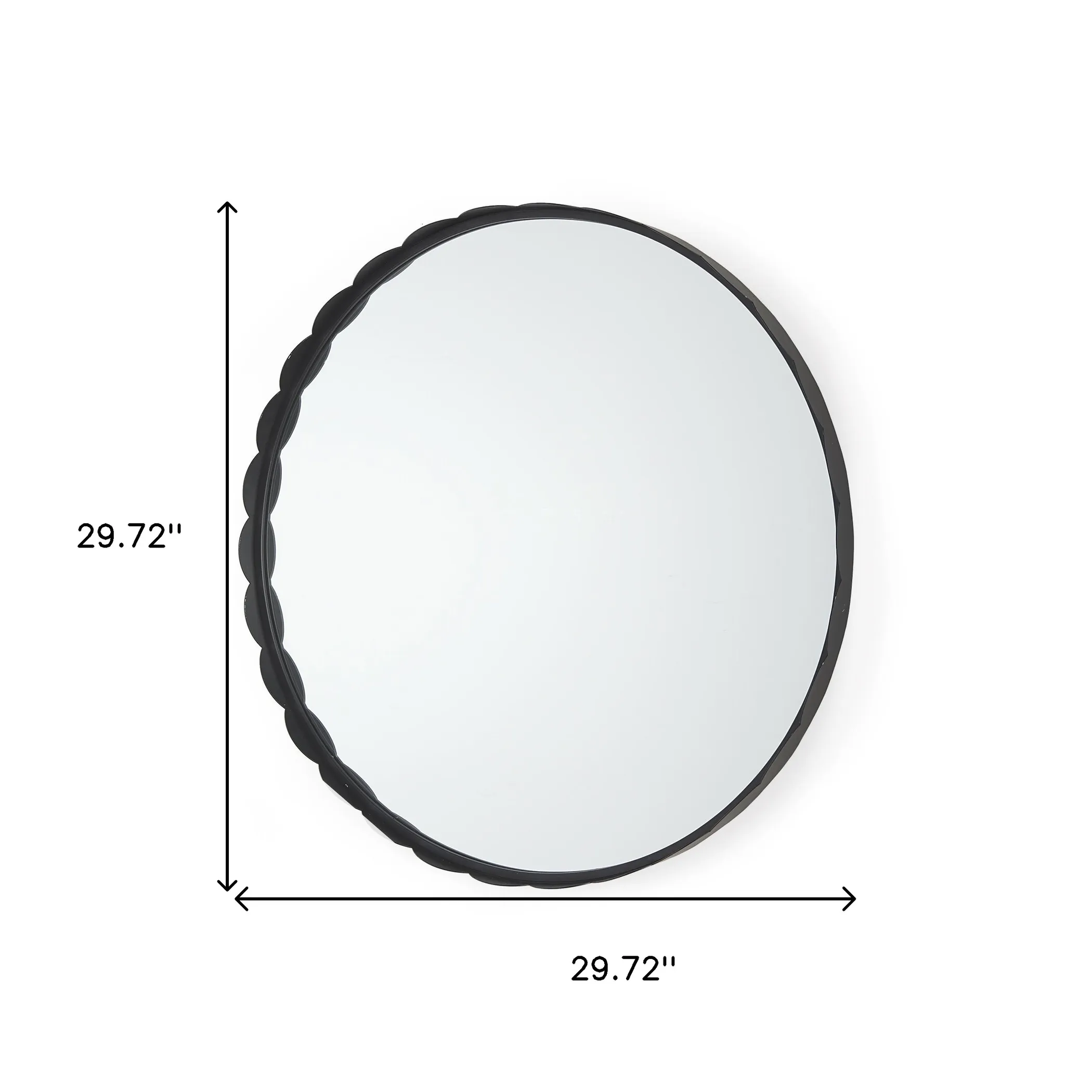 Metal Scalloped Framed Accent Mirror - Image 5