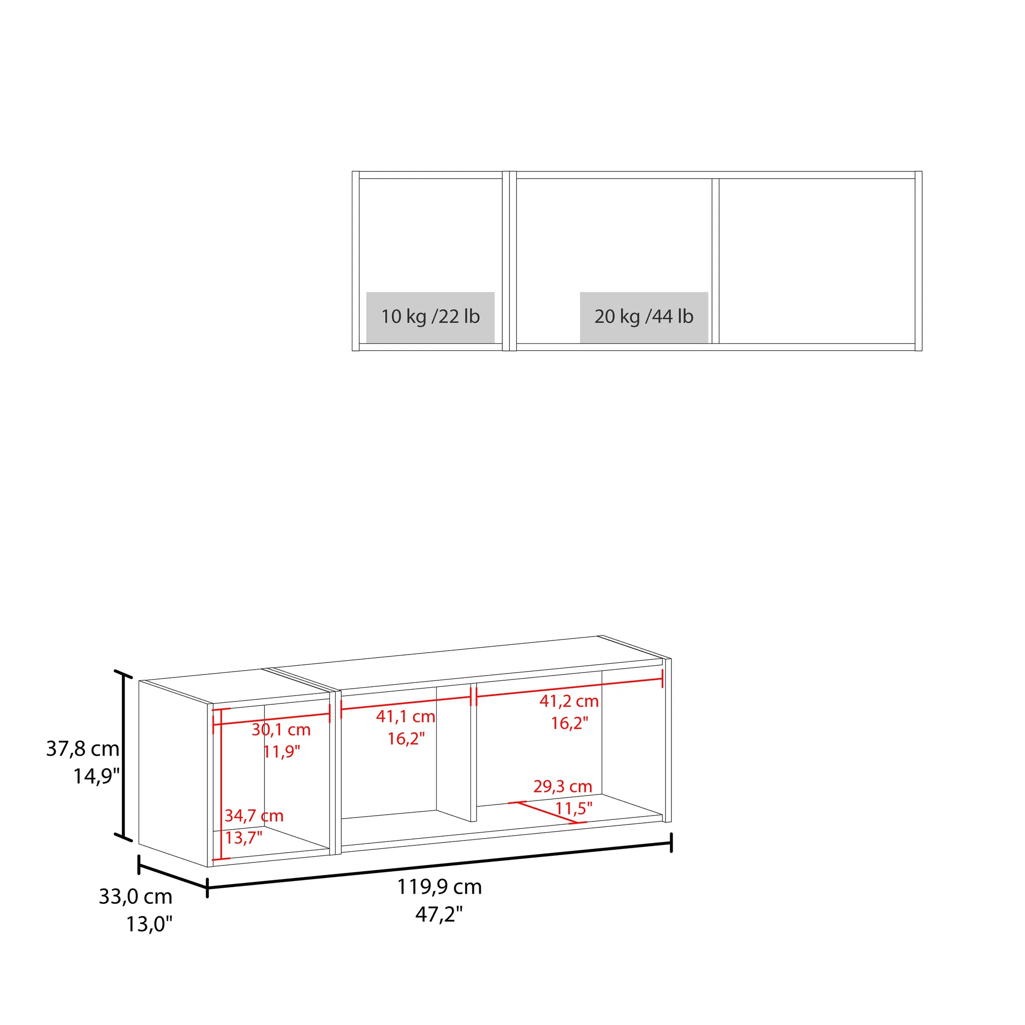 Aster 47" W Wall Cabinet Smoke - Image 2