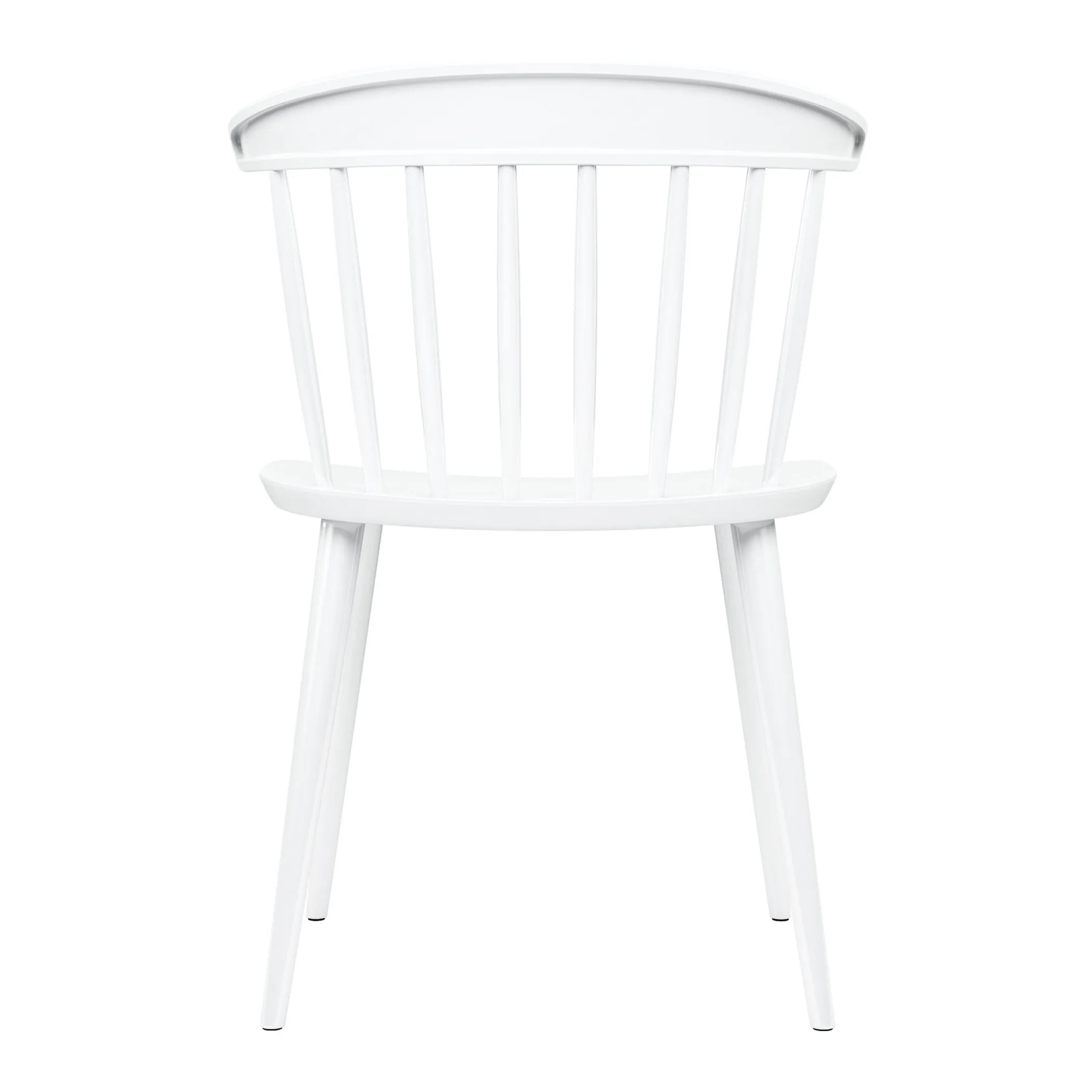 White Heavy Duty Plastic Slat Back Dining Side Chair - Image 5