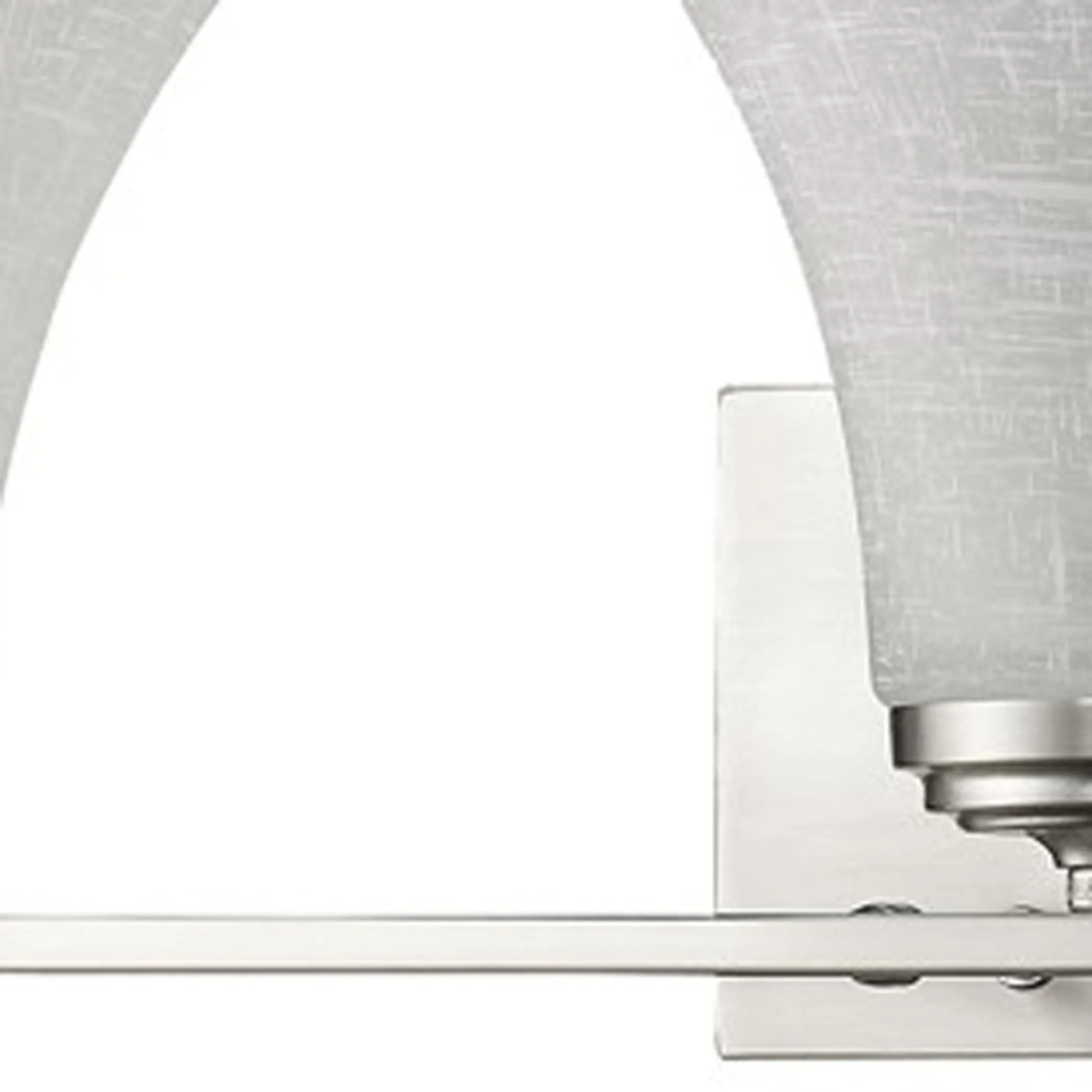 Three Light Silver Wall Light with Tapered Glass Shade - Image 3
