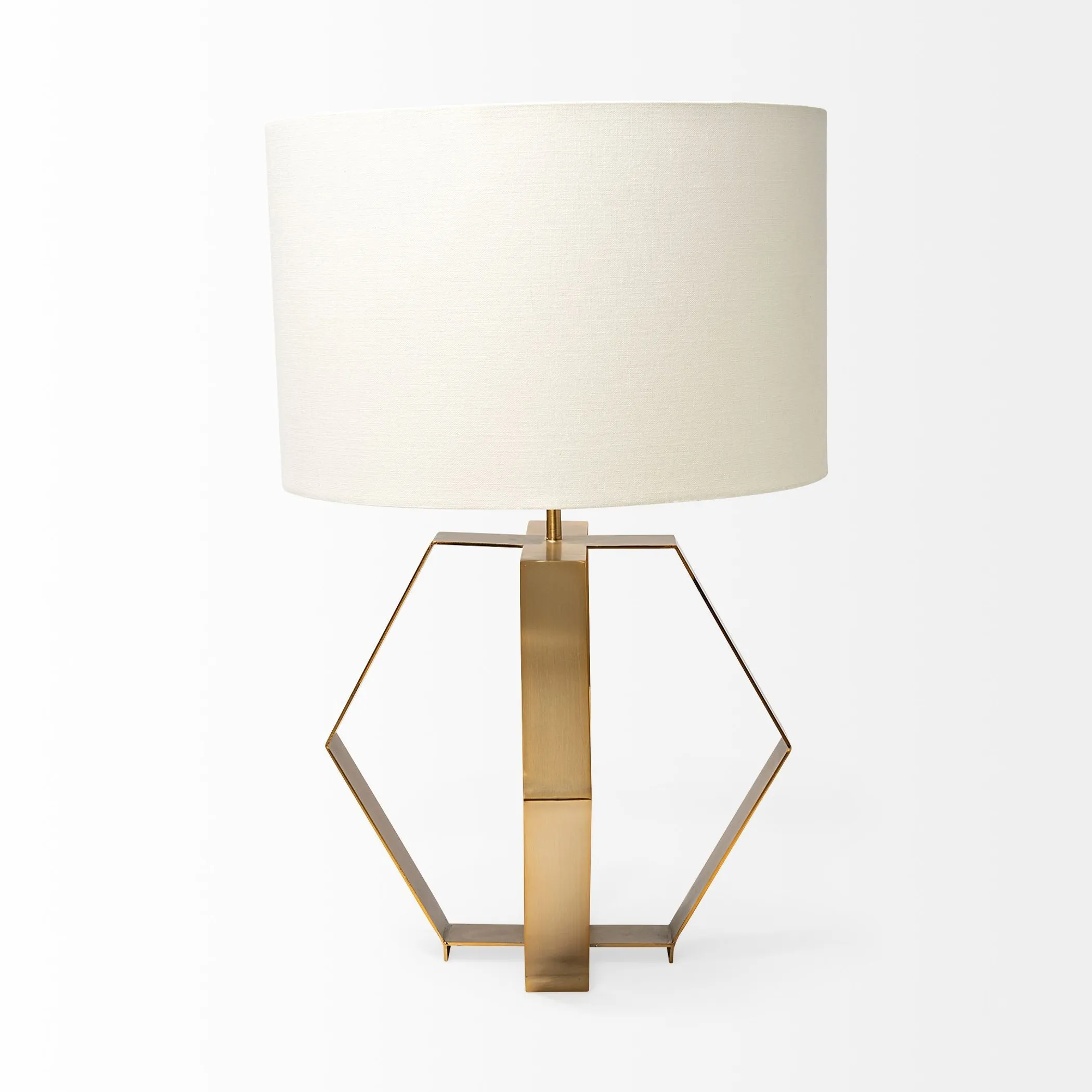 Gold Geometric Design Table Lamp - Image 2