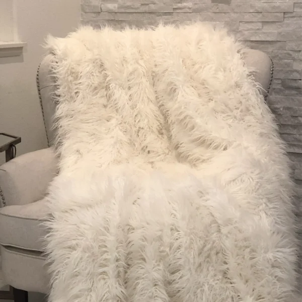 Plutus Mongolian Faux Fur Luxury Throw