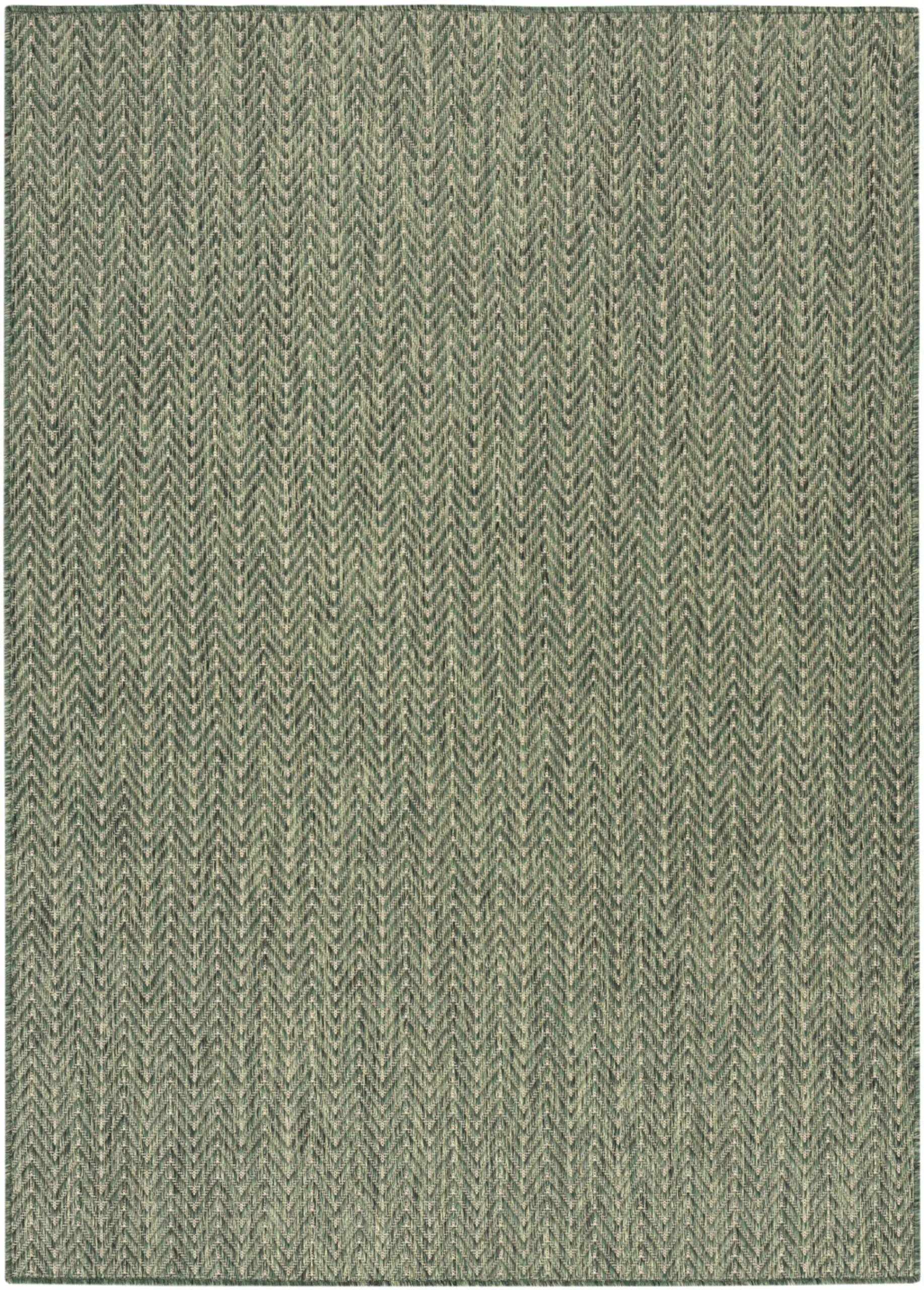 6' X 9' Green Geometric Indoor Outdoor Area Rug - Image 3