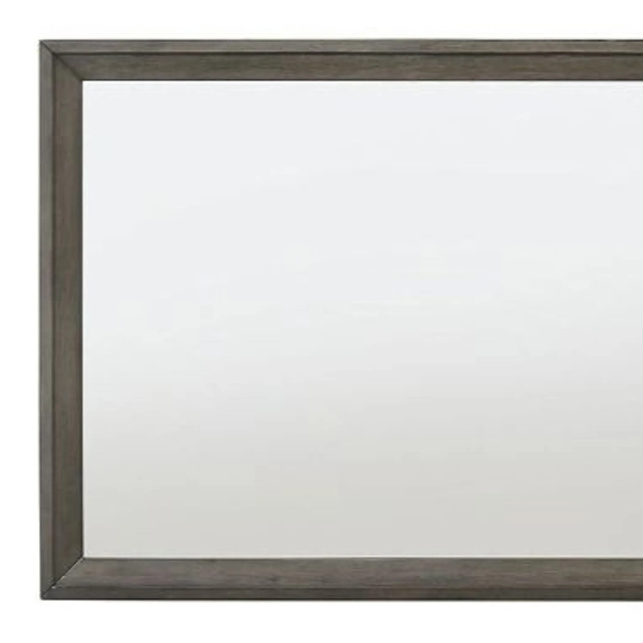 32" Gray Oak Dresser Mirror - Image 4
