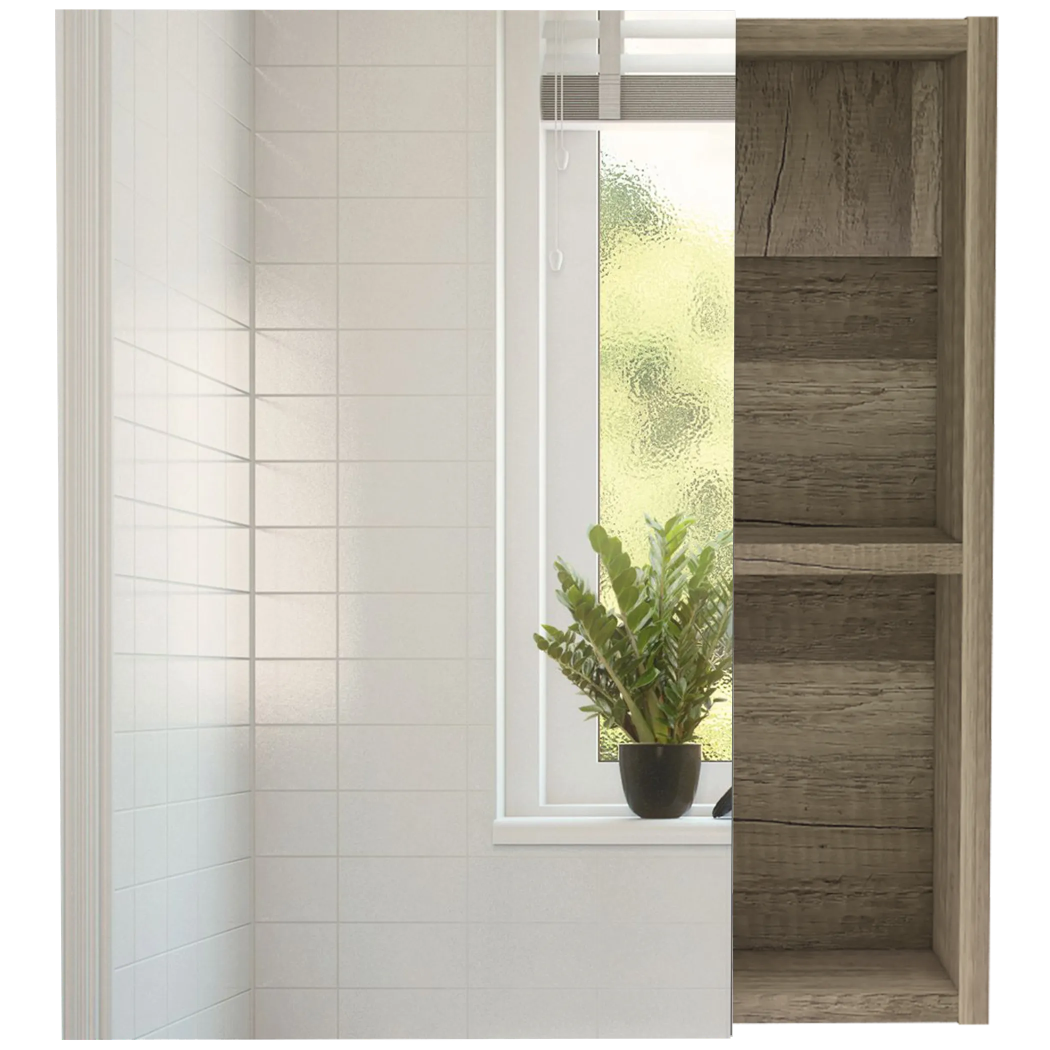 Labelle 2 Piece Bathroom Set, Medicine Cabinet + Linen Cabinet - Image 3