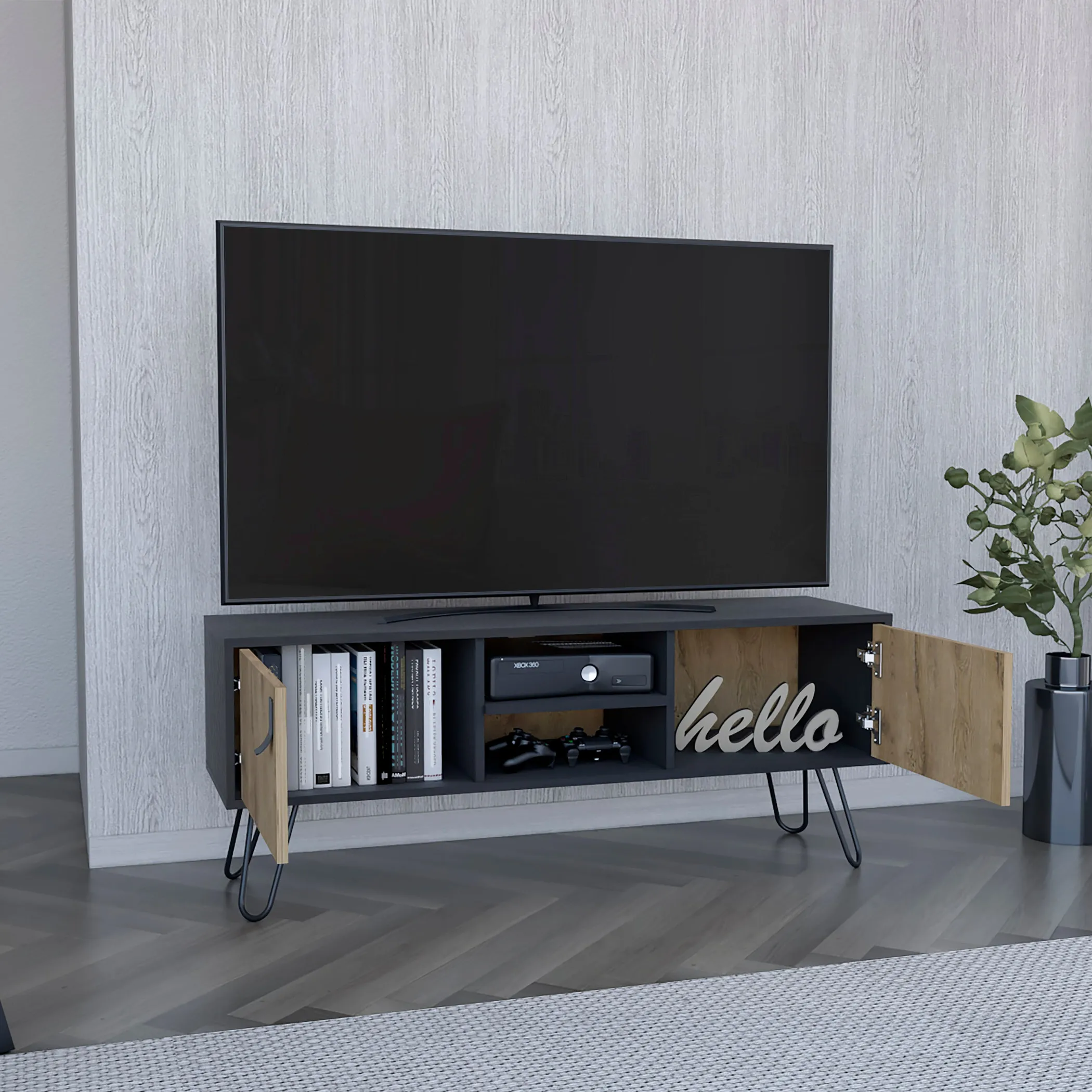 Huna Hairpin Legs TV Rack - Image 2