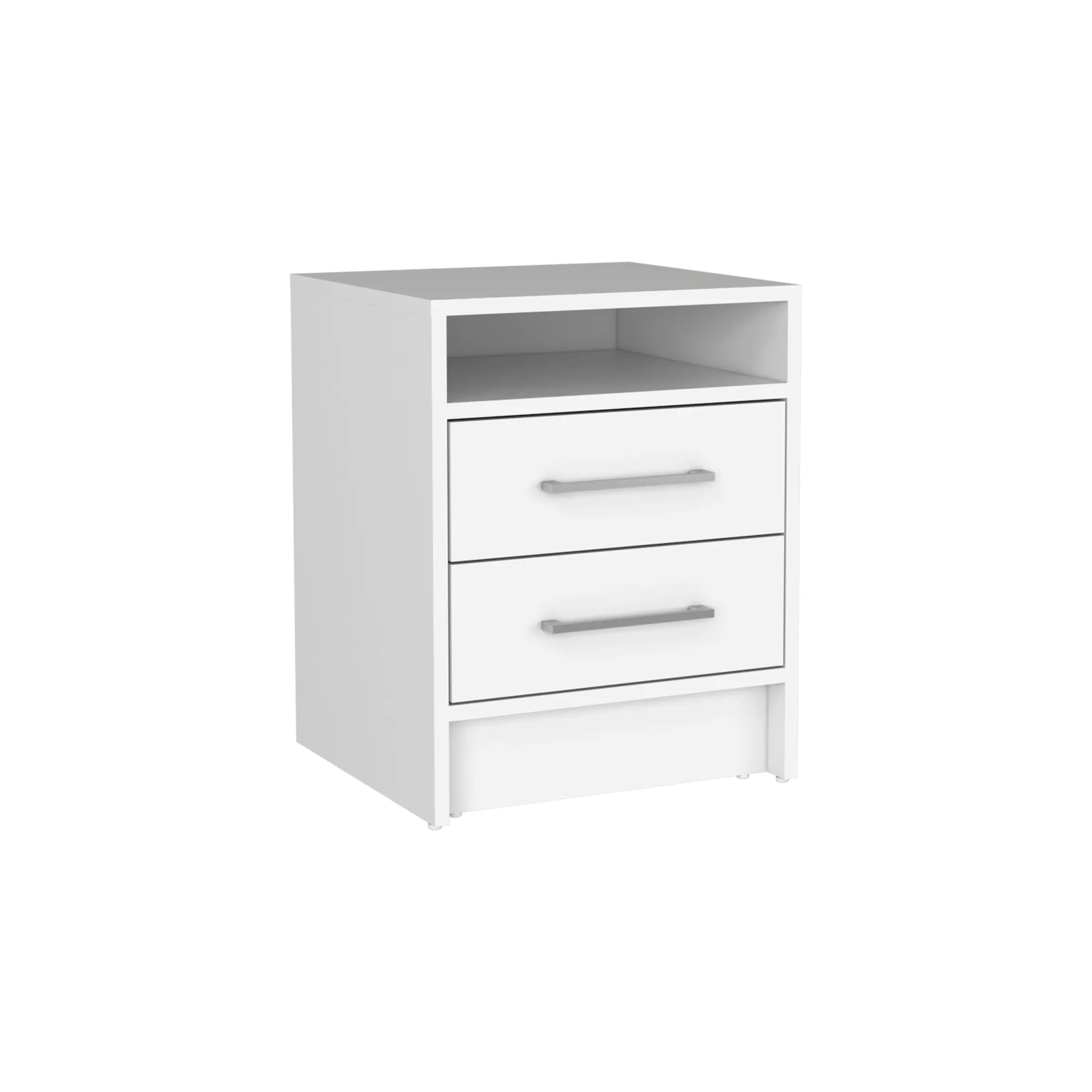 Linden 2 Piece Bedroom Set, White / Smokey Oak Finish - Image 4