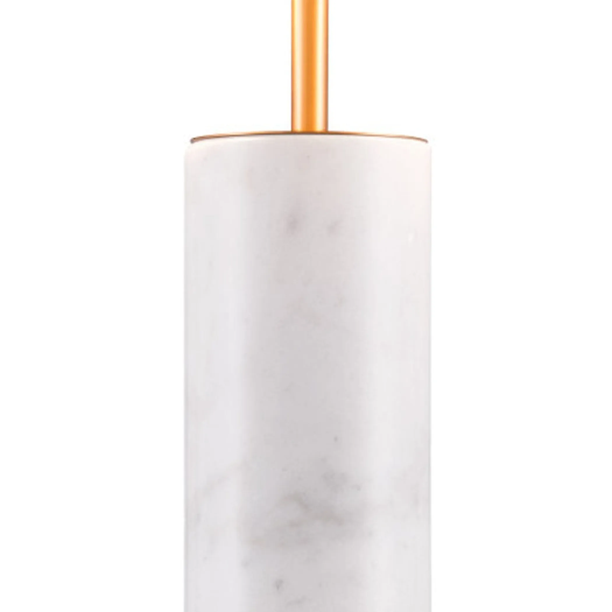 55" White Metal Bedside Table Lamp With Beige Empire Shade - Image 6