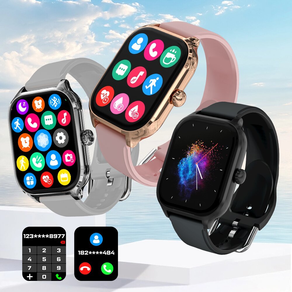 laxasfit h9 and h6 smartwatch dial to answer calls calorie tracking heart rate blood oxygen monitoring bluetooth smart watch