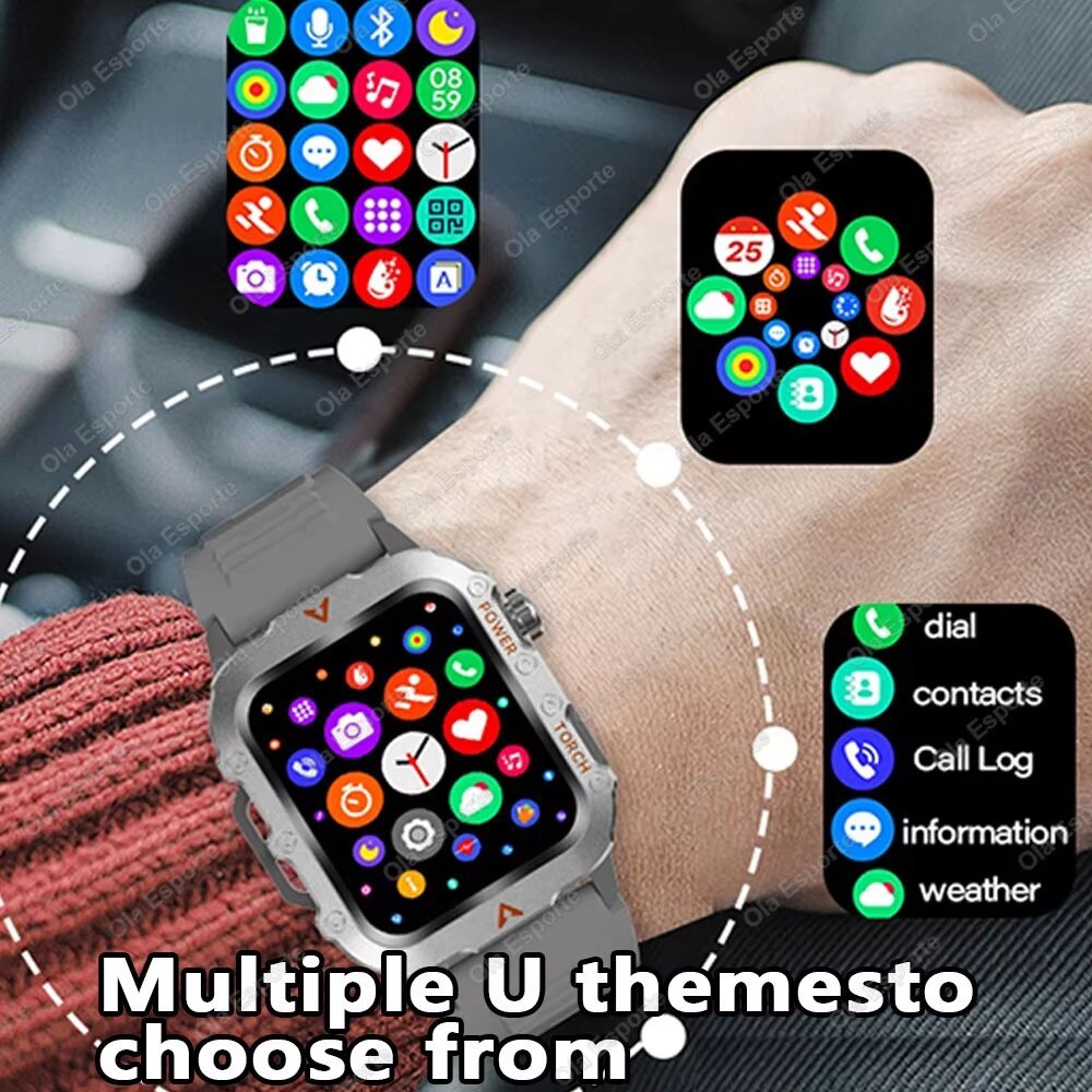 men smart watch bluetooth call sleep heart rate health monitor outdoor led flashlight waterproof sports watche for android ios men smart watch bluetooth call sleep heart rate health monitor outdoor led flashlight waterproof sports watche for android ios