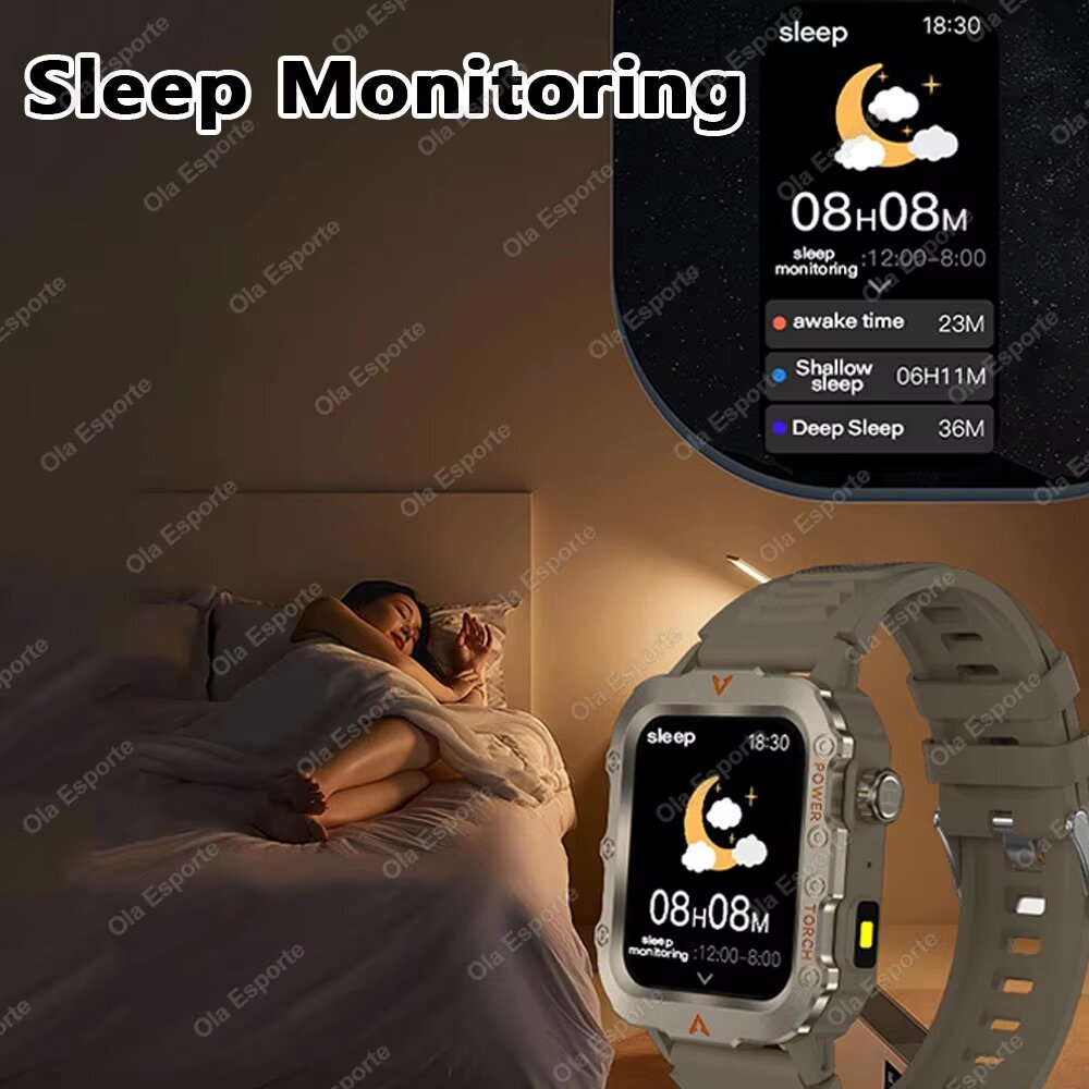 men smart watch bluetooth call sleep heart rate health monitor outdoor led flashlight waterproof sports watche for android ios men smart watch bluetooth call sleep heart rate health monitor outdoor led flashlight waterproof sports watche for android ios