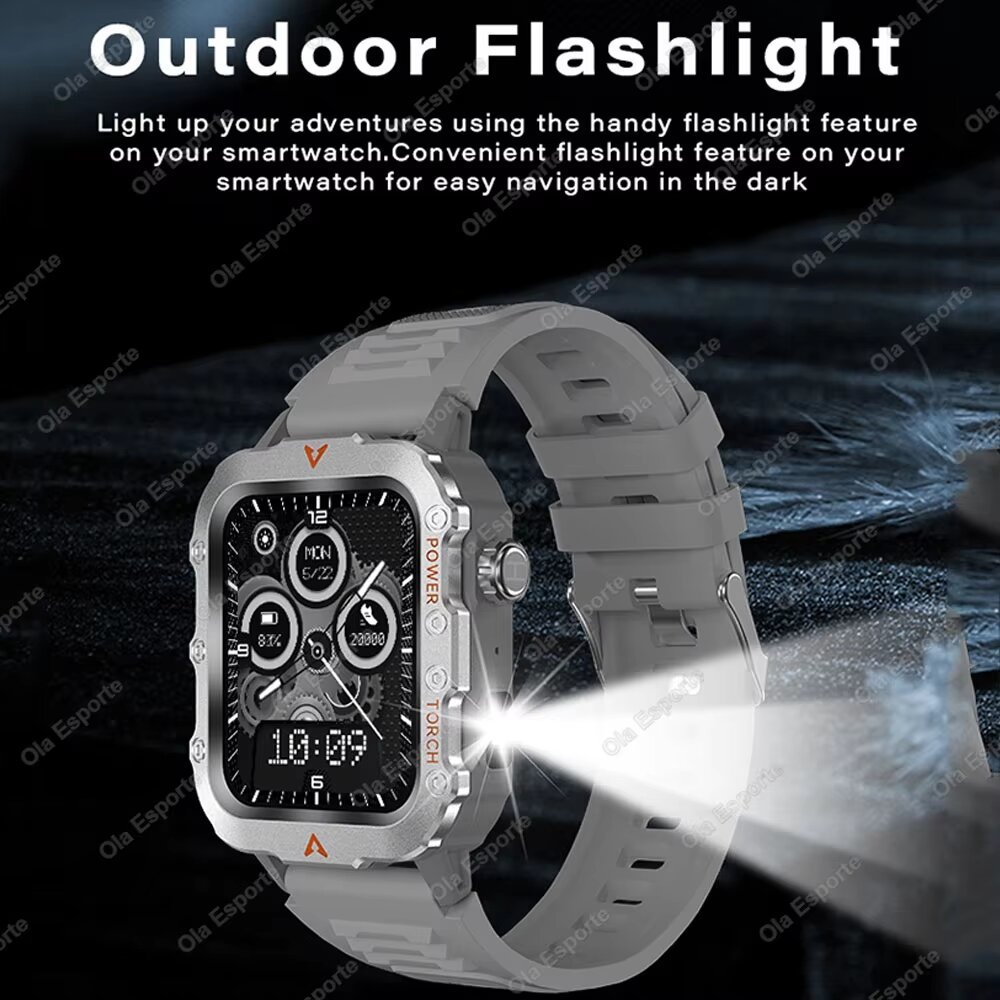 men smart watch bluetooth call sleep heart rate health monitor outdoor led flashlight waterproof sports watche for android ios men smart watch bluetooth call sleep heart rate health monitor outdoor led flashlight waterproof sports watche for android ios