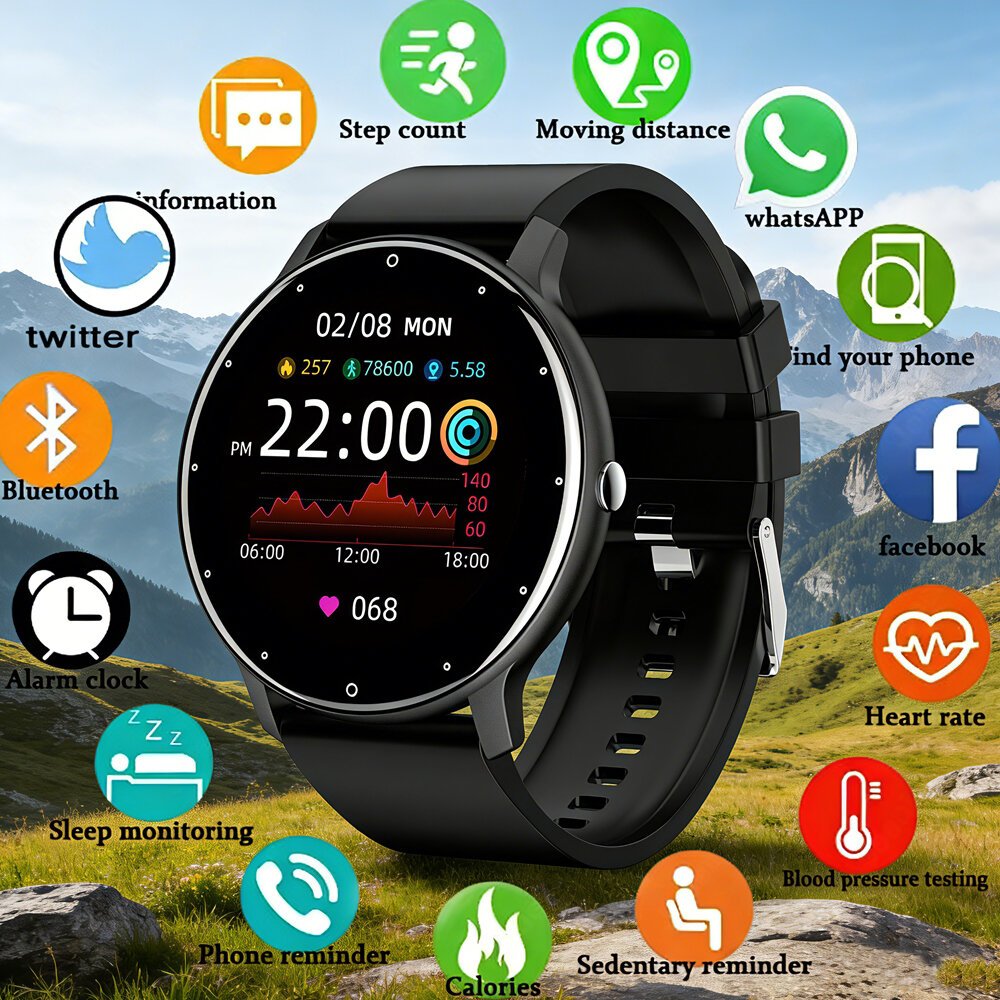 2026 new ultra slim smart watch men 100+ sports modes heart rate monitoring ai voice assistant bluetooth call smartwatches