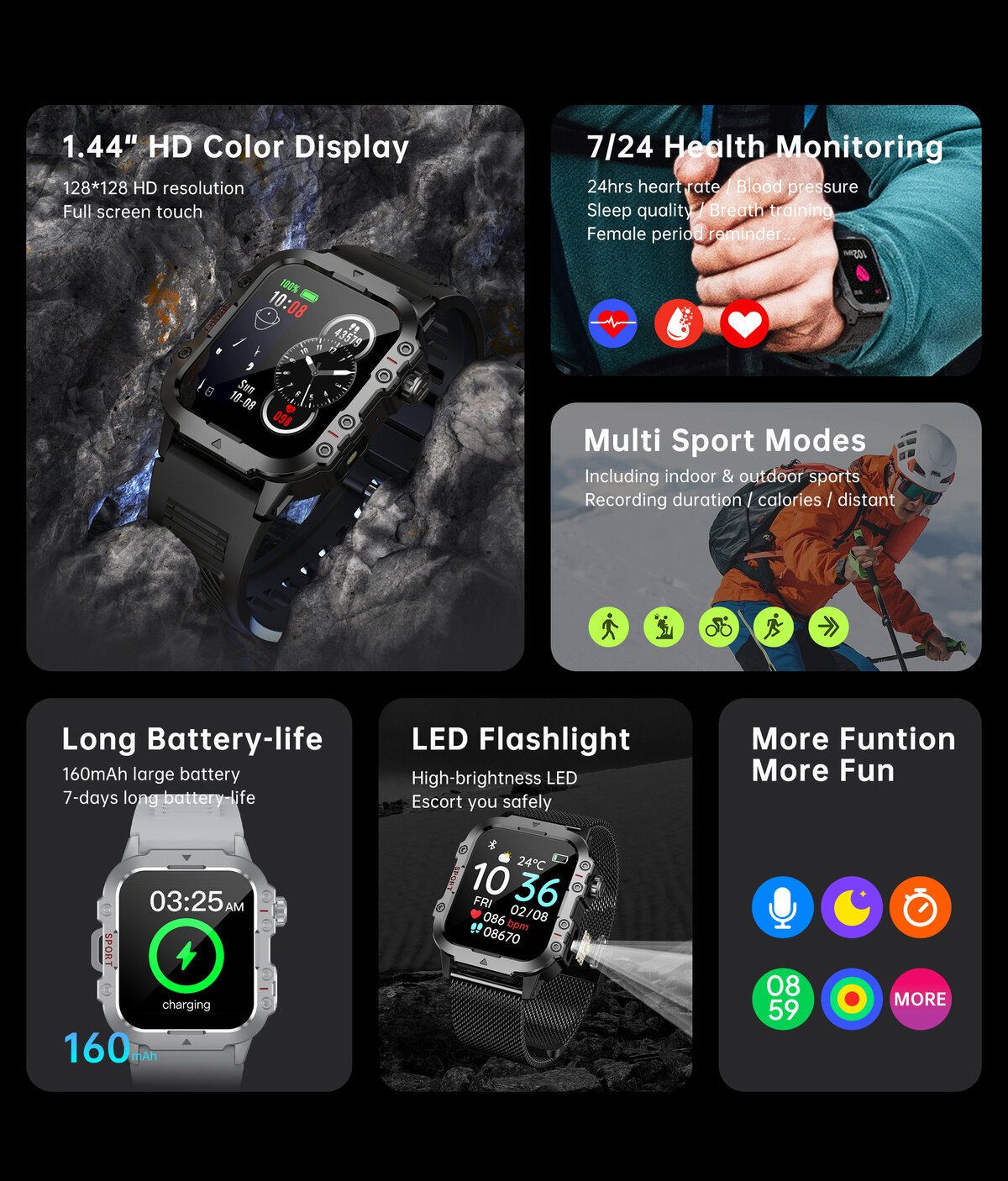 2026 new military smart watch men ip67 3atm outdoor sports fitness tracker health monitor 1.44inch bt call smartwatch 2026 new military smart watch men ip67 3atm outdoor sports fitness tracker health monitor 1.44inch bt call smartwatch