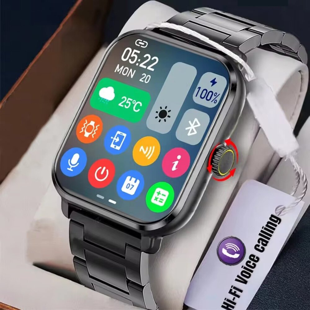 smart watch for android ios watches 1.83inch hd display bluetooth call message alert music sports mode smartwatch men women gift